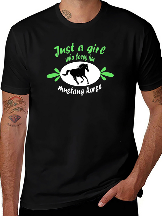 Just a Girl Who Loves Her Mustang Horse T-Shirt