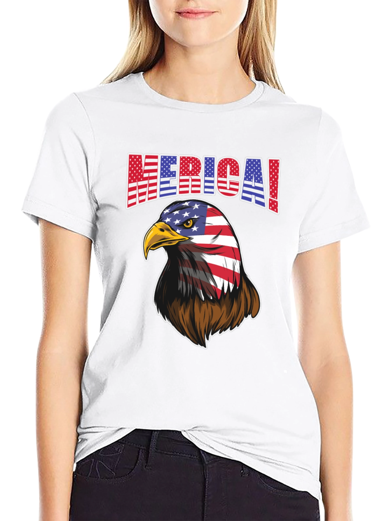 Patriotic Eagle Graphic T-Shirt - American Pride