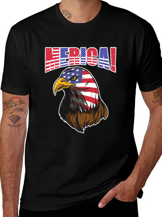 Patriotic Eagle Graphic T-Shirt - American Pride
