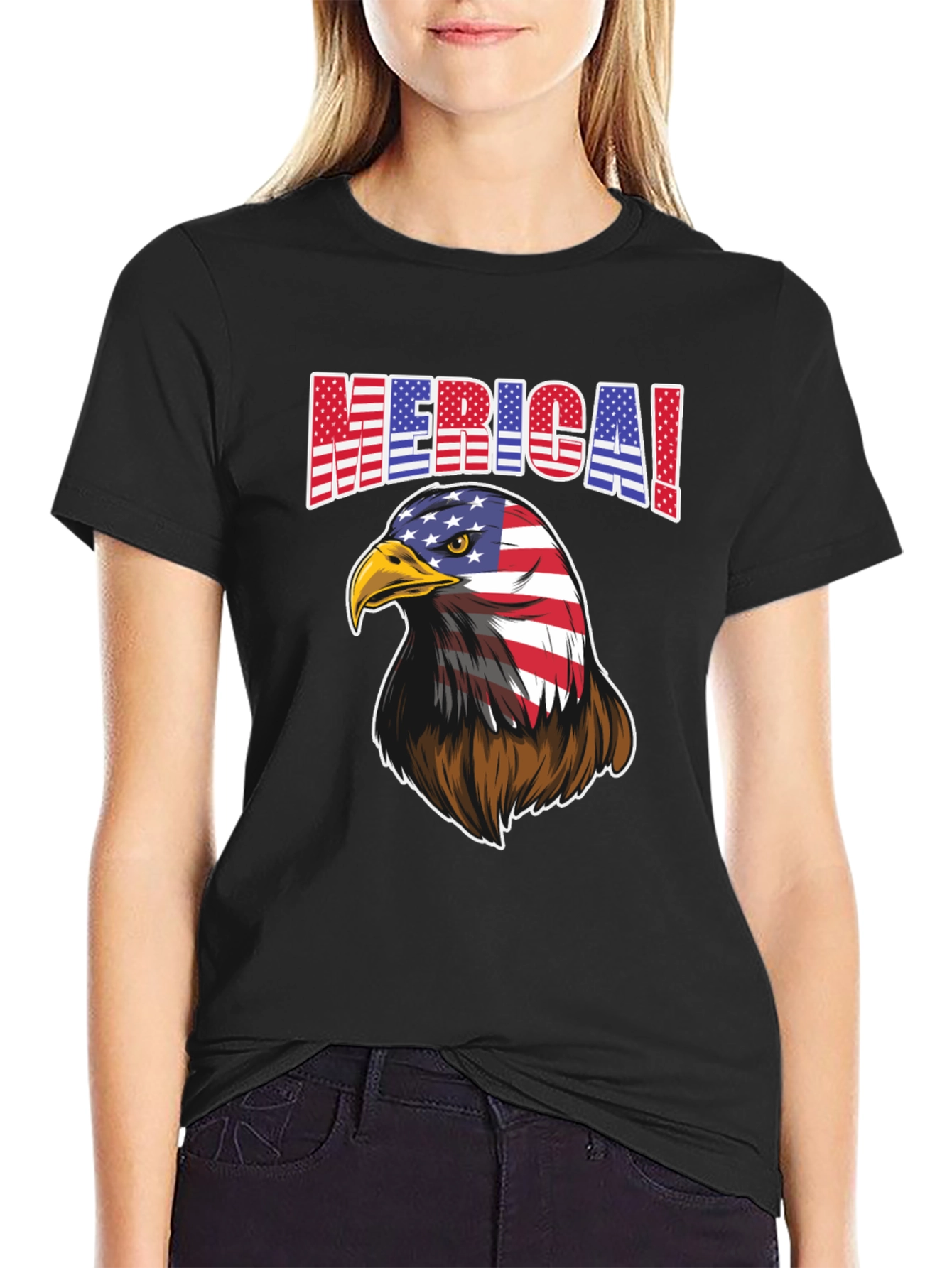 Patriotic Eagle Graphic T-Shirt - American Pride
