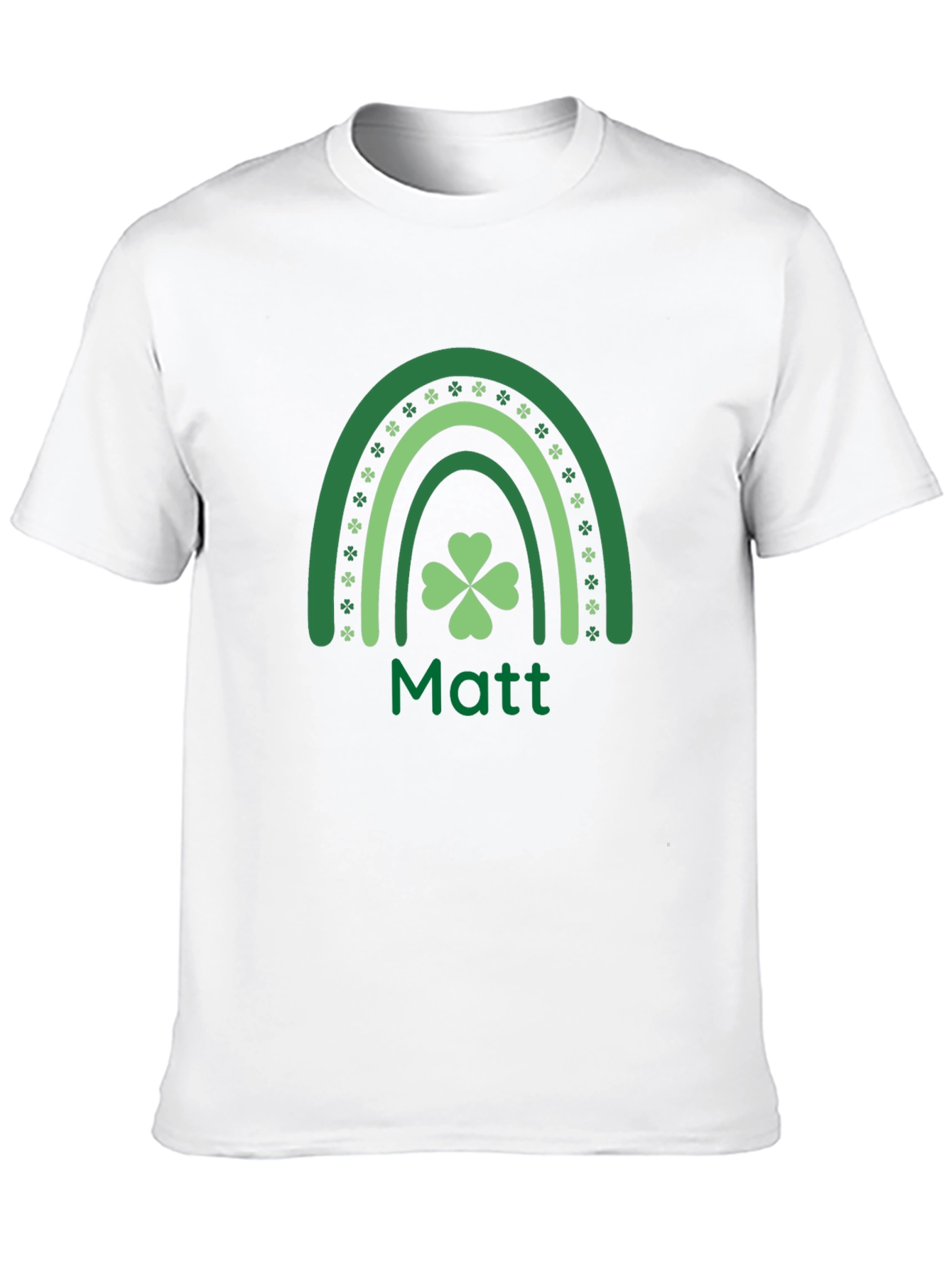 St. Patricks Day Matt Shamrock Rainbow T-Shirt