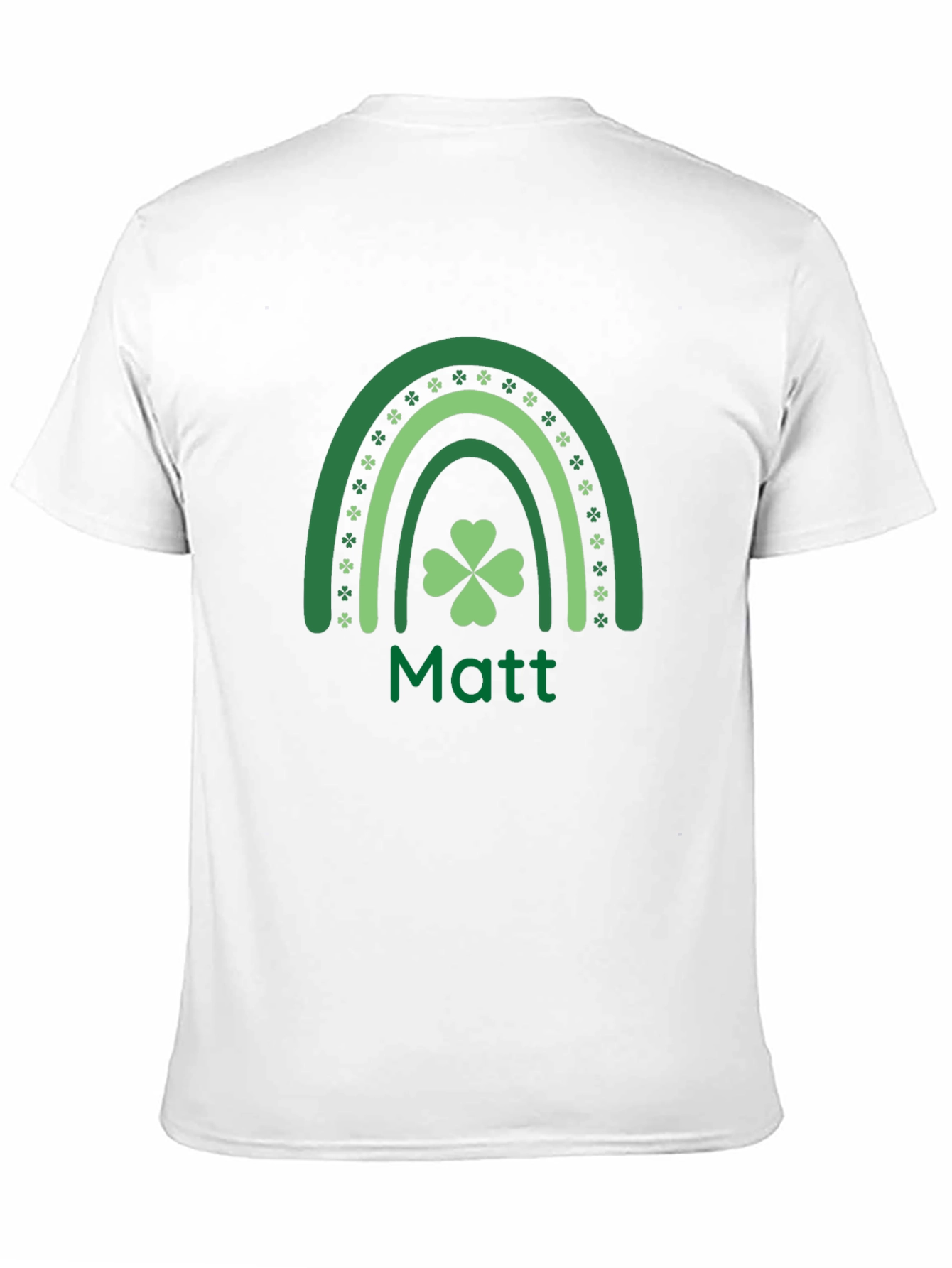 St. Patricks Day Matt Shamrock Rainbow T-Shirt