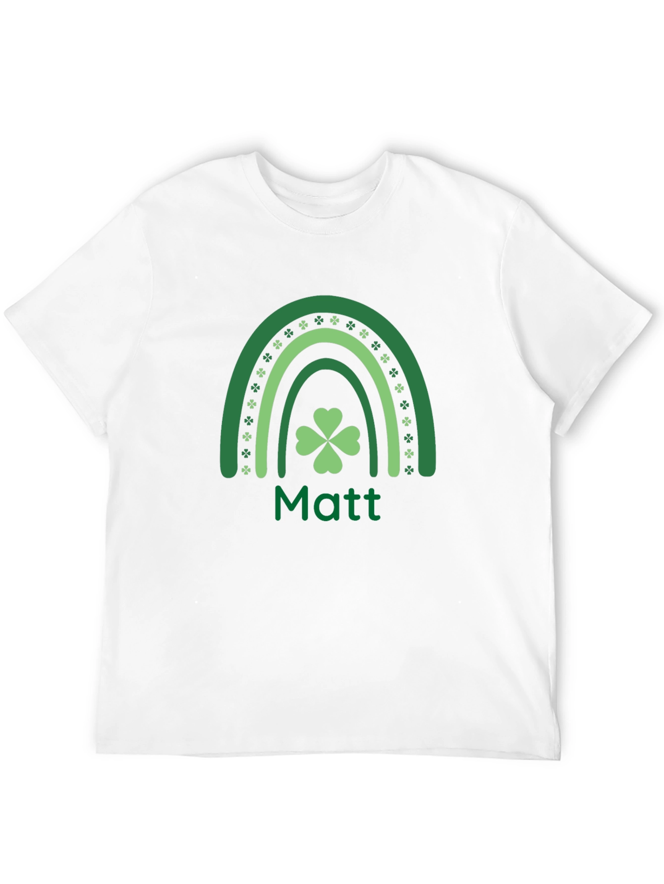 St. Patricks Day Matt Shamrock Rainbow T-Shirt