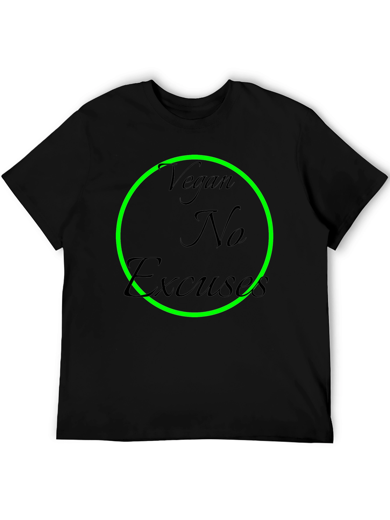 Vegan No Excuses Black T-Shirt