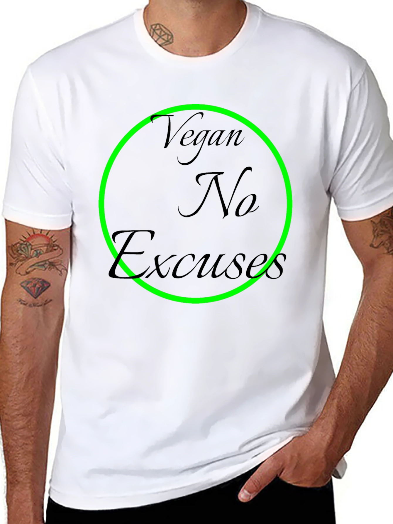 Vegan No Excuses Black T-Shirt