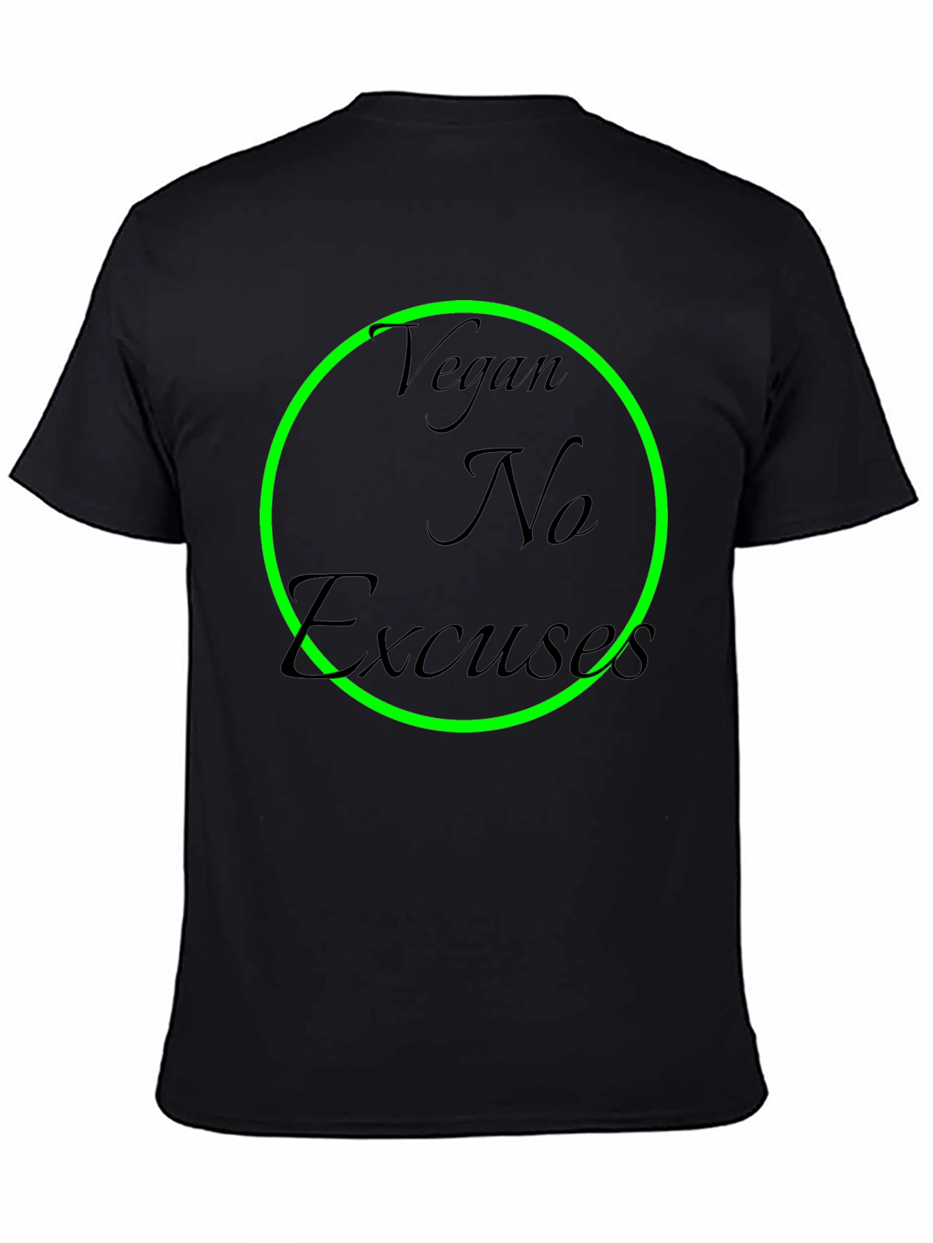 Vegan No Excuses Black T-Shirt
