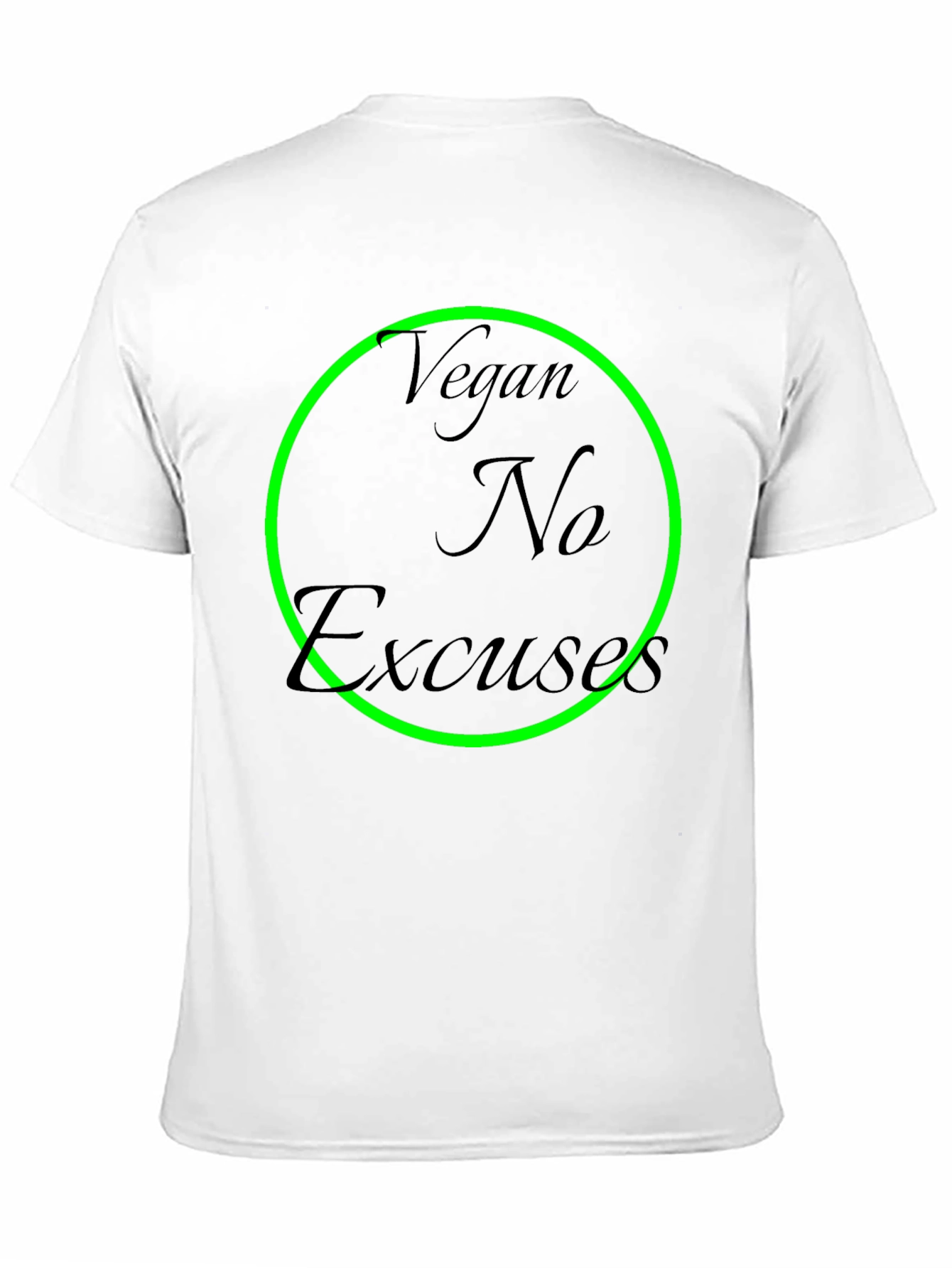 Vegan No Excuses Black T-Shirt