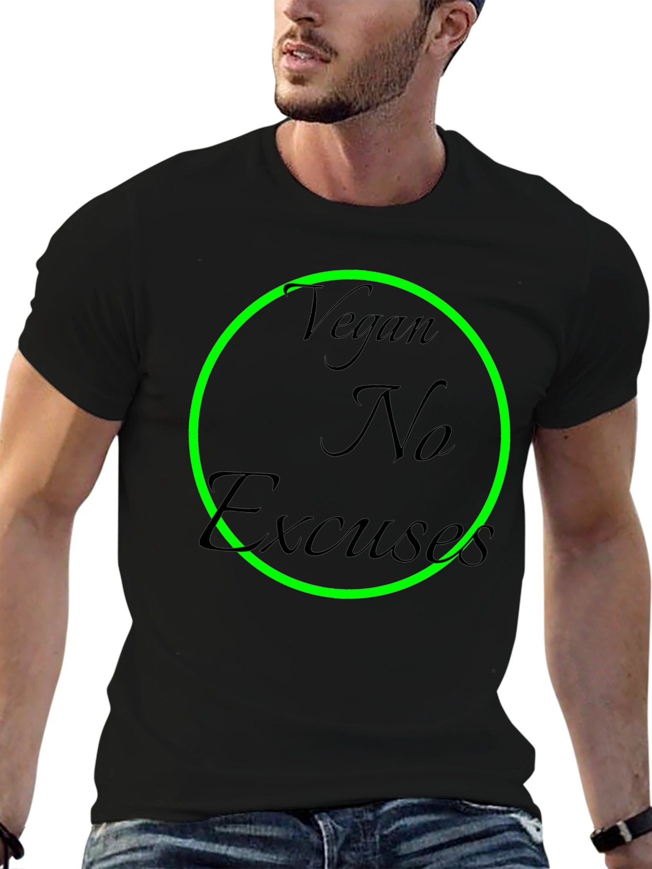 Vegan No Excuses Black T-Shirt