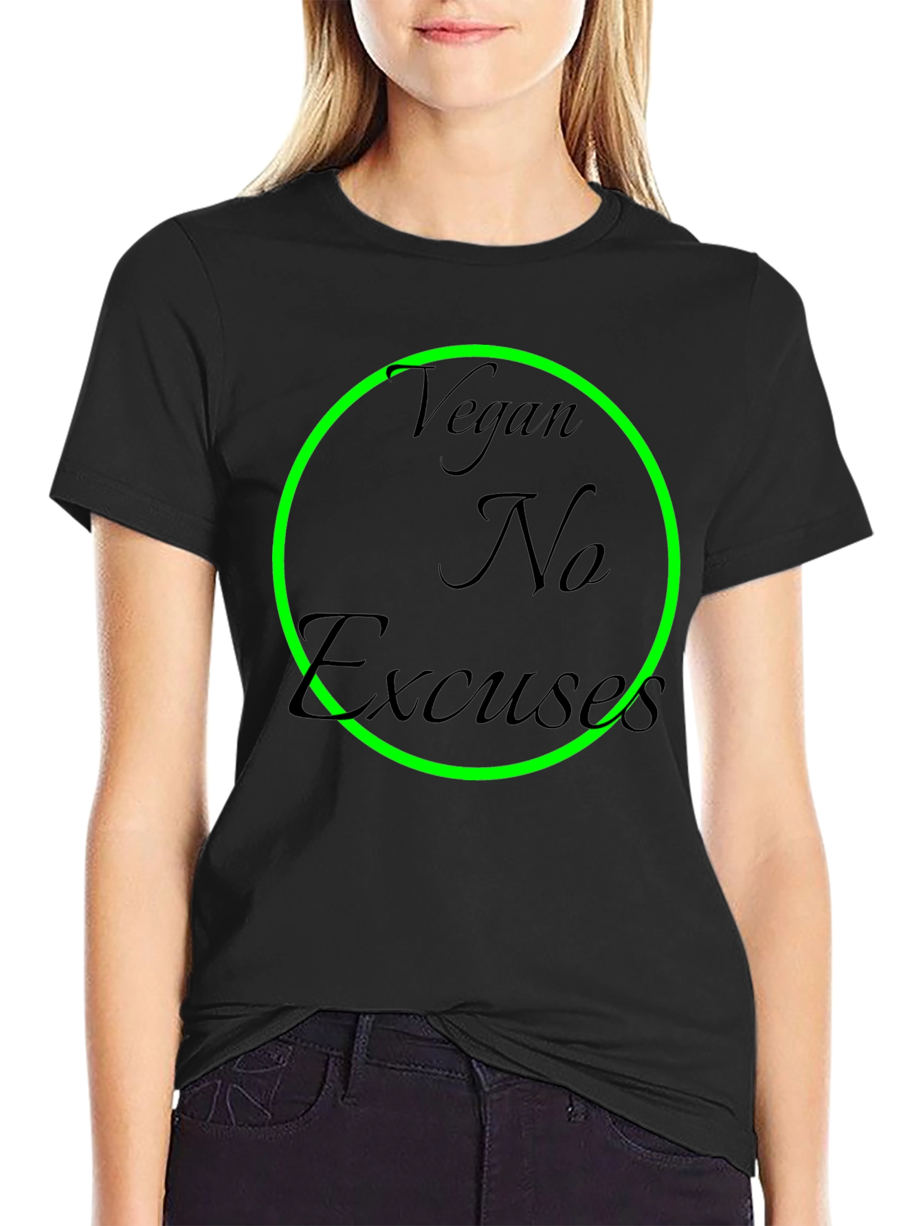 Vegan No Excuses Black T-Shirt