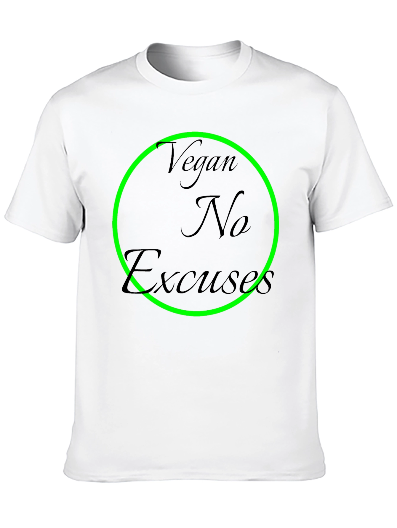 Vegan No Excuses Black T-Shirt