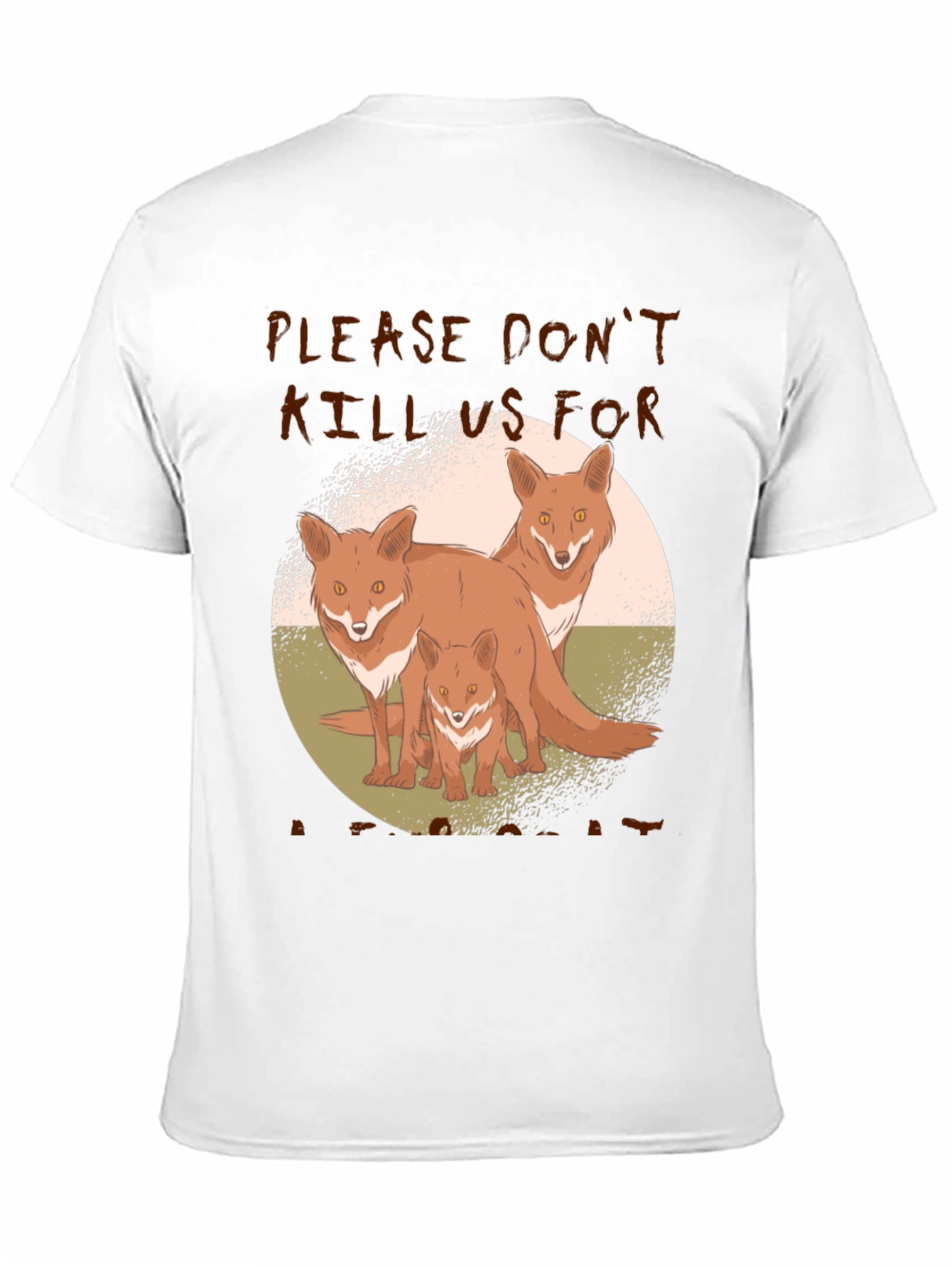 Fox Family Graphic Print Tee - Animal Lover Shirt