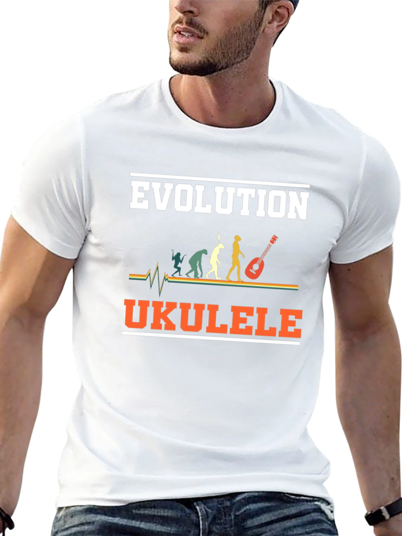 Evolution Ukulele T-Shirt Funny Musician Tee