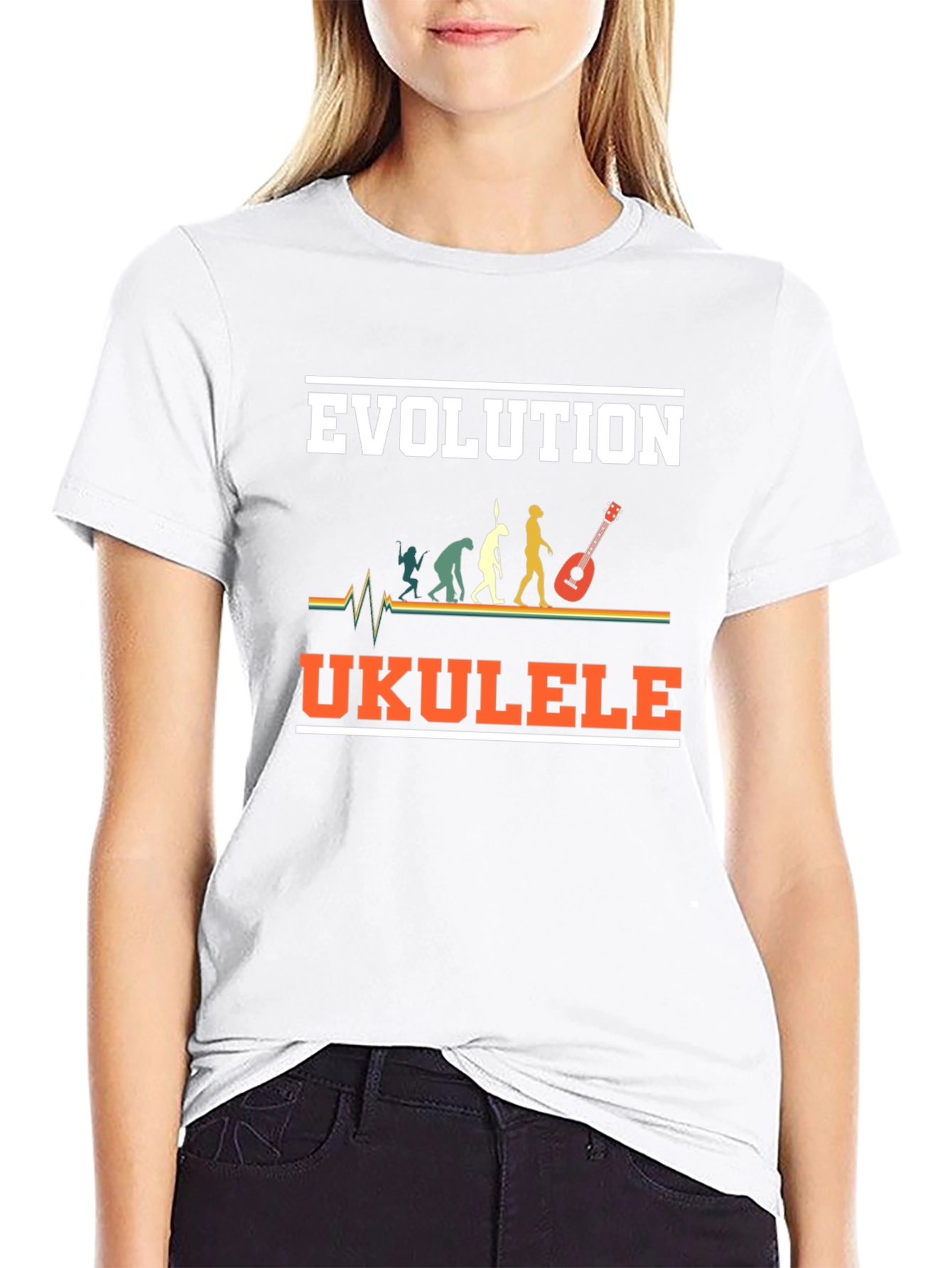 Evolution Ukulele T-Shirt Funny Musician Tee