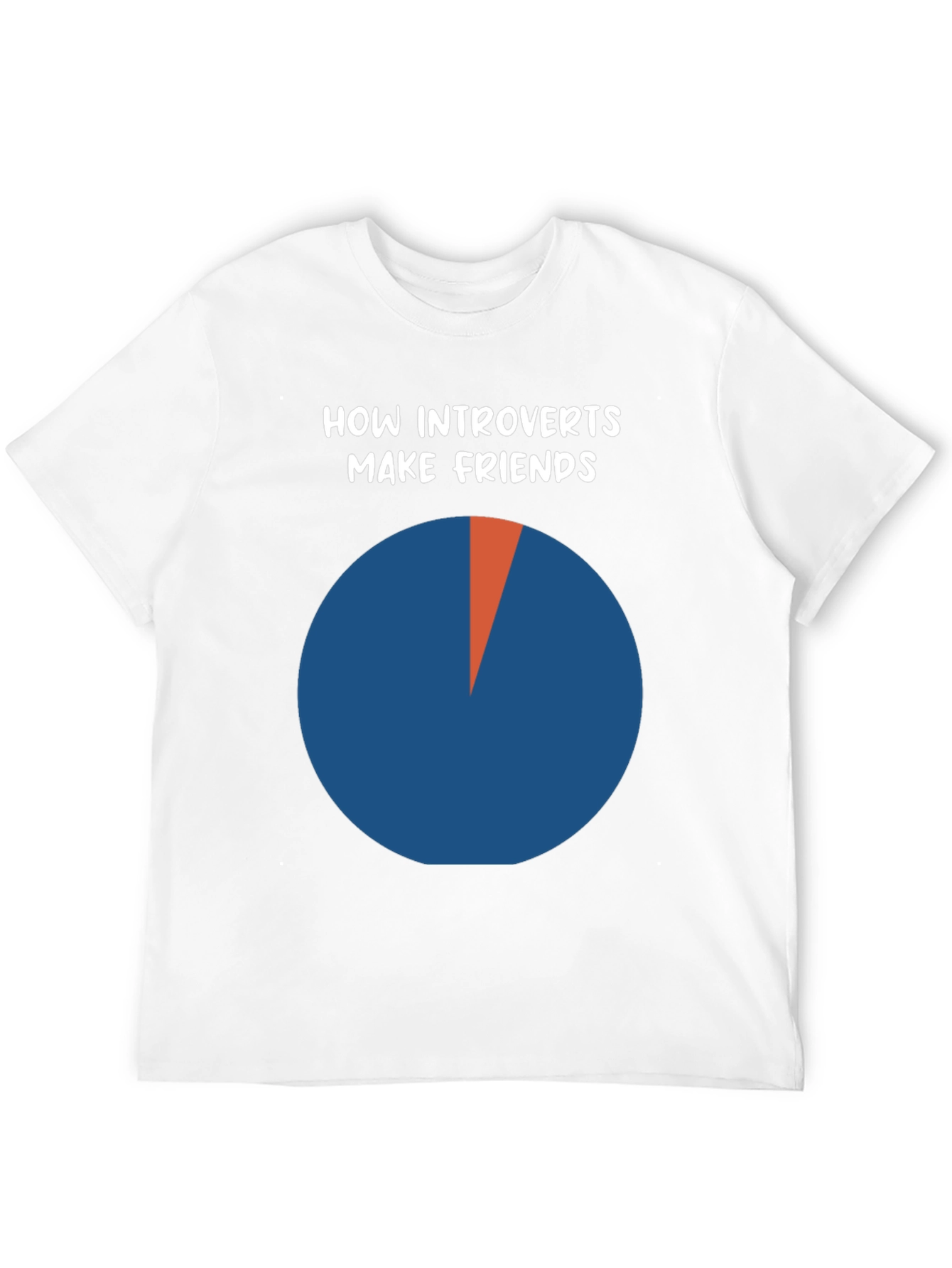 Introvert Friends Pie Chart T-Shirt