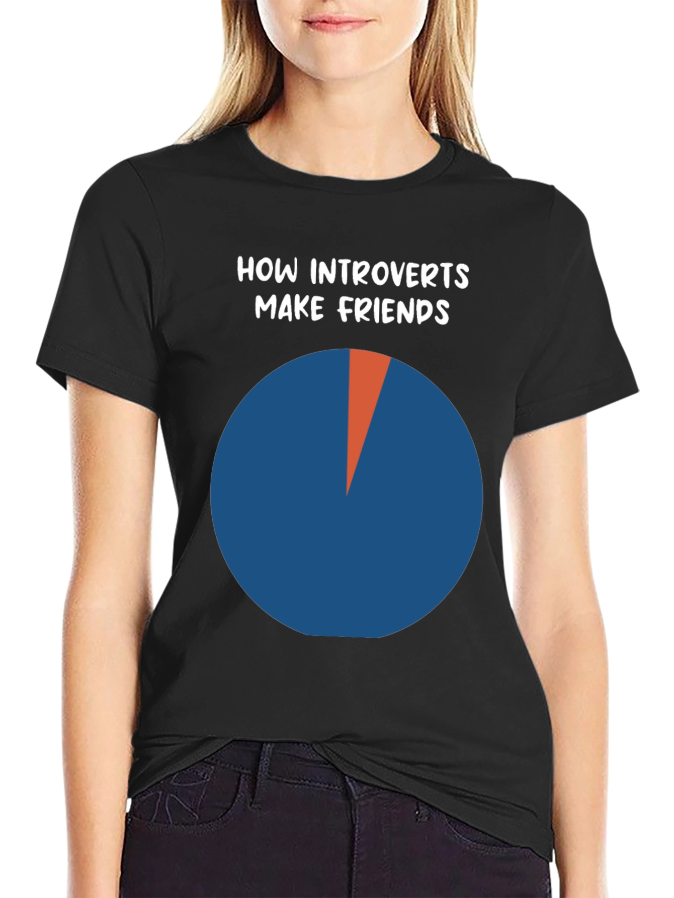 Introvert Friends Pie Chart T-Shirt