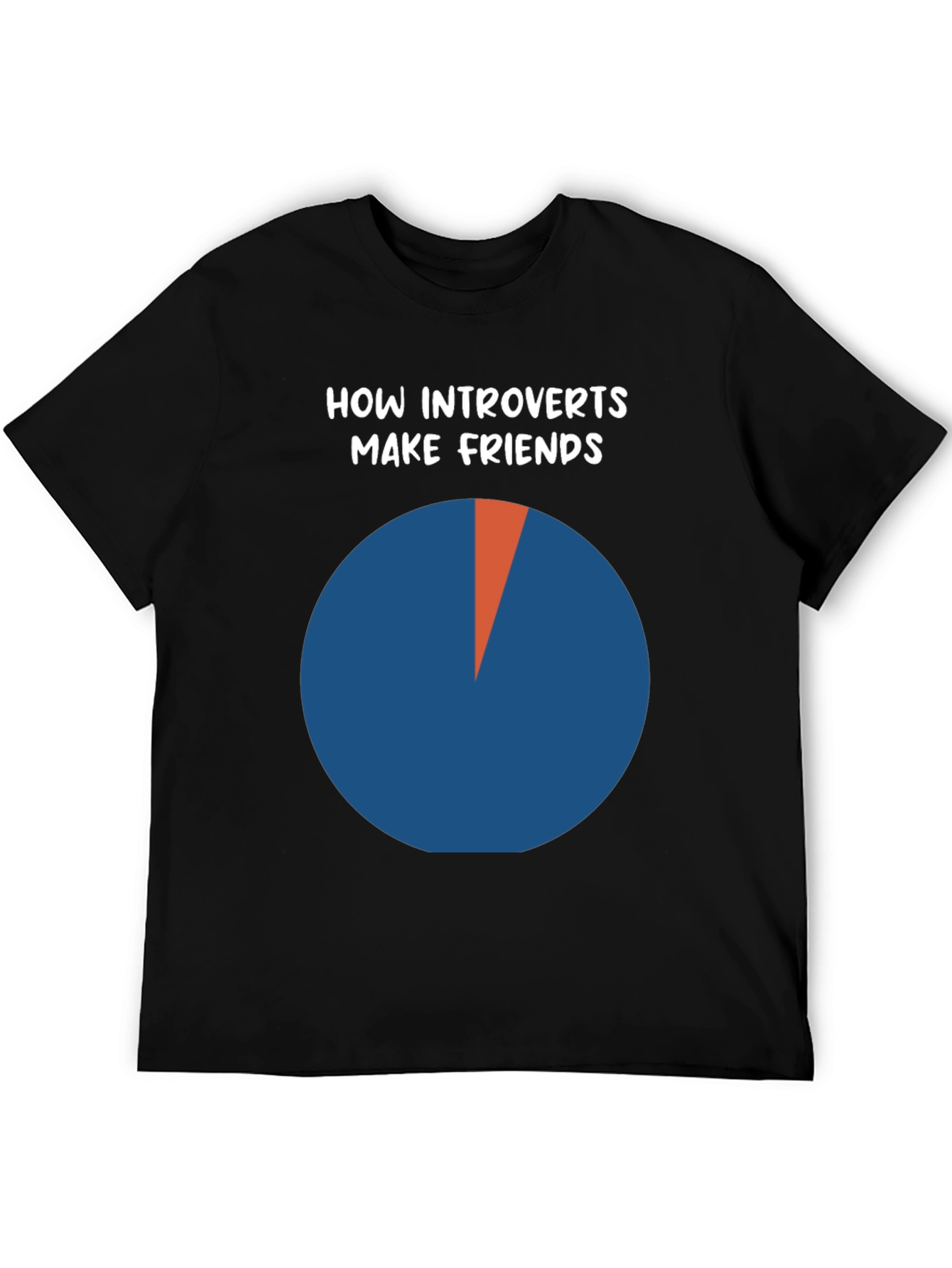 Introvert Friends Pie Chart T-Shirt