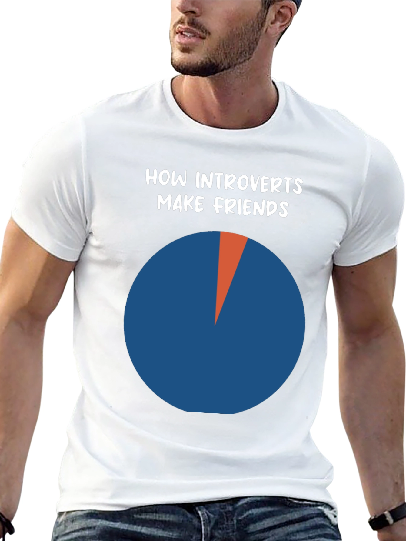Introvert Friends Pie Chart T-Shirt