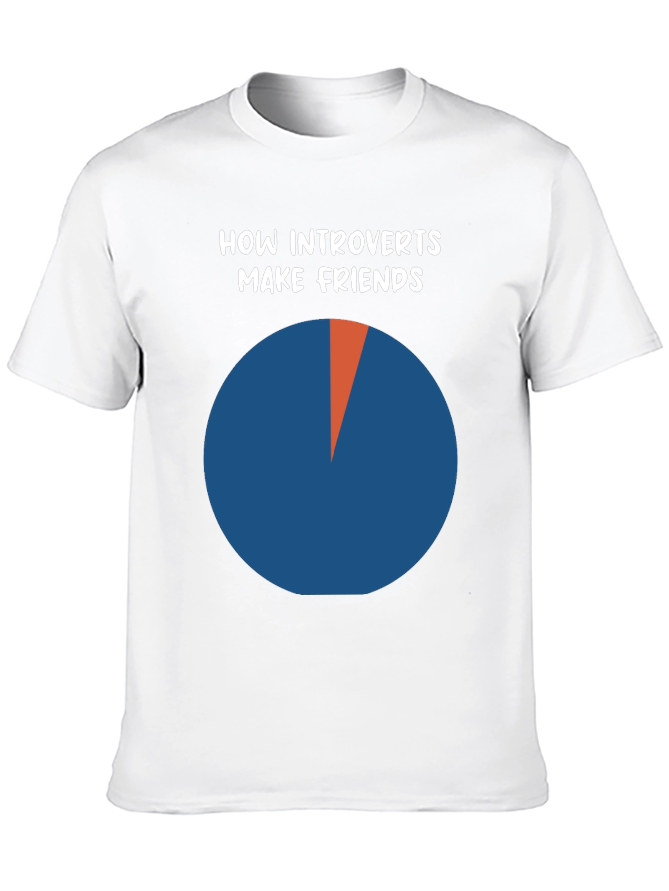 Introvert Friends Pie Chart T-Shirt