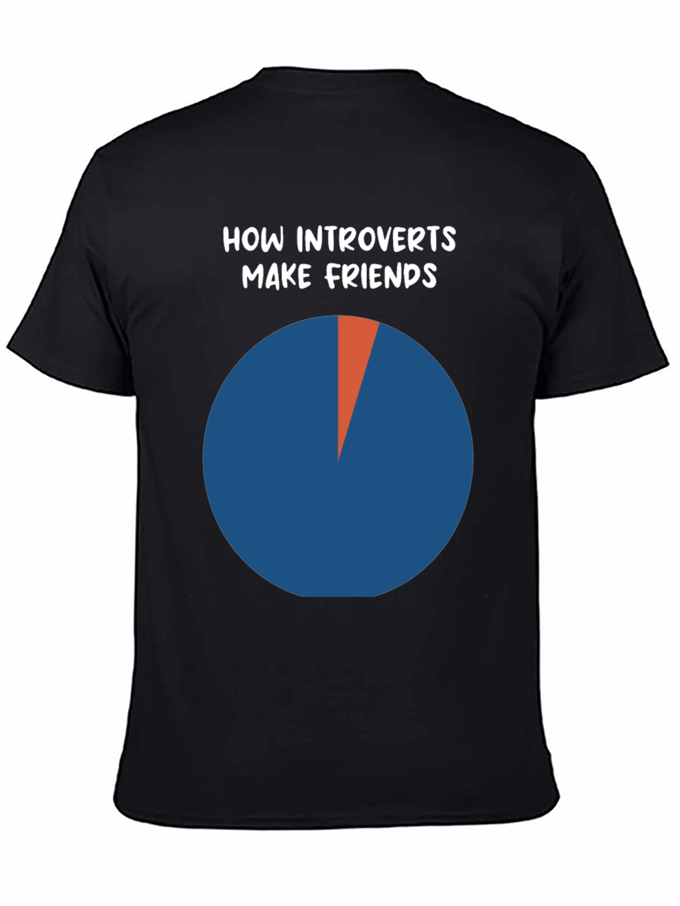 Introvert Friends Pie Chart T-Shirt