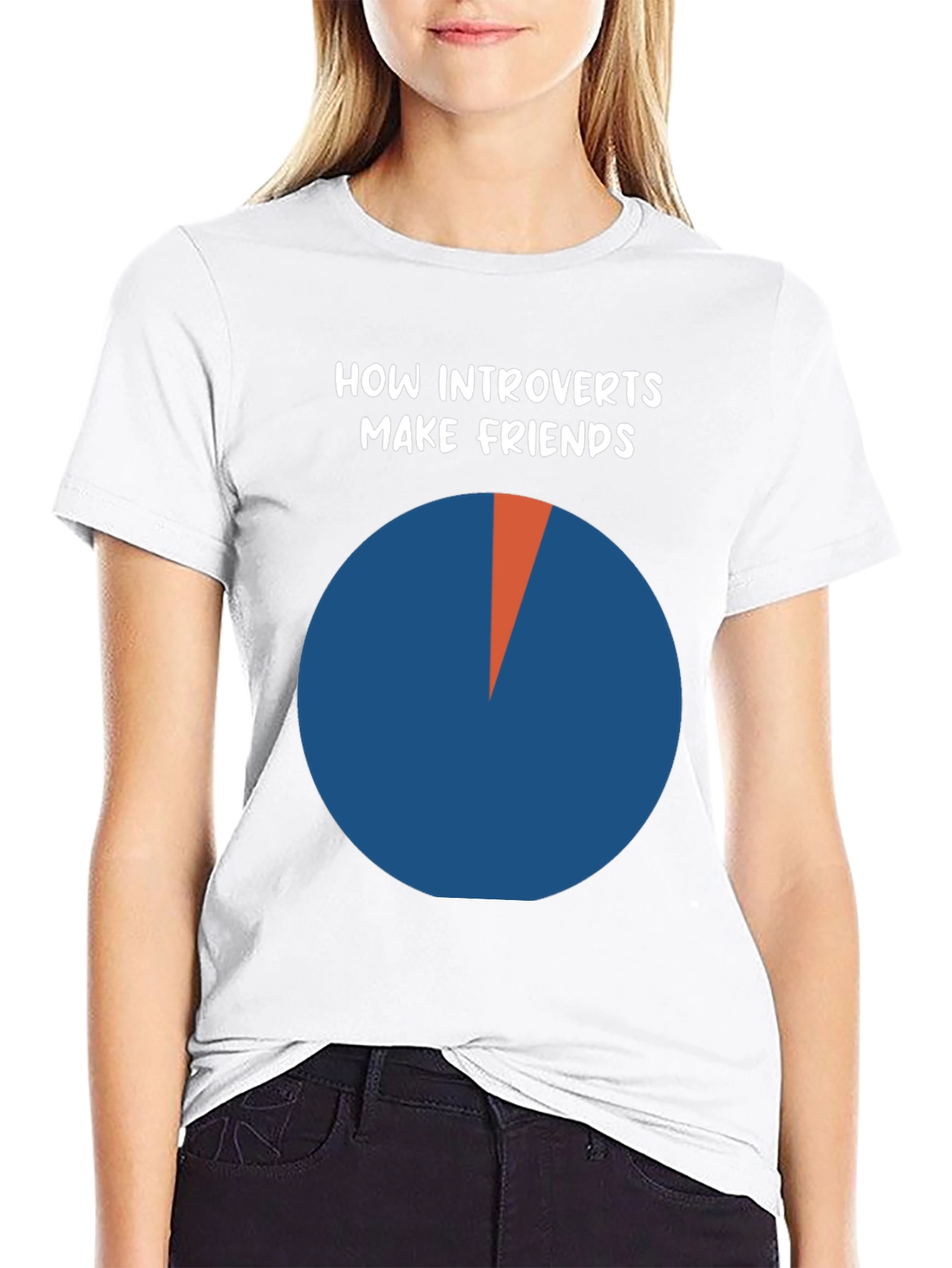 Introvert Friends Pie Chart T-Shirt