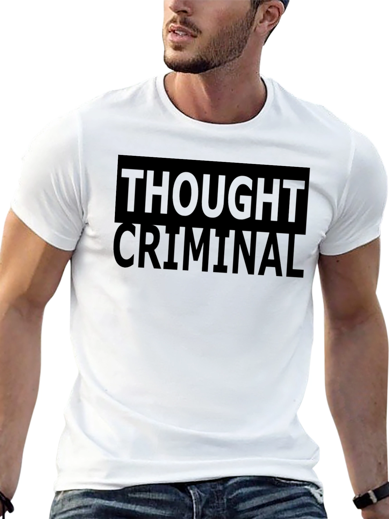 Thought Criminal Black Graphic T-Shirt