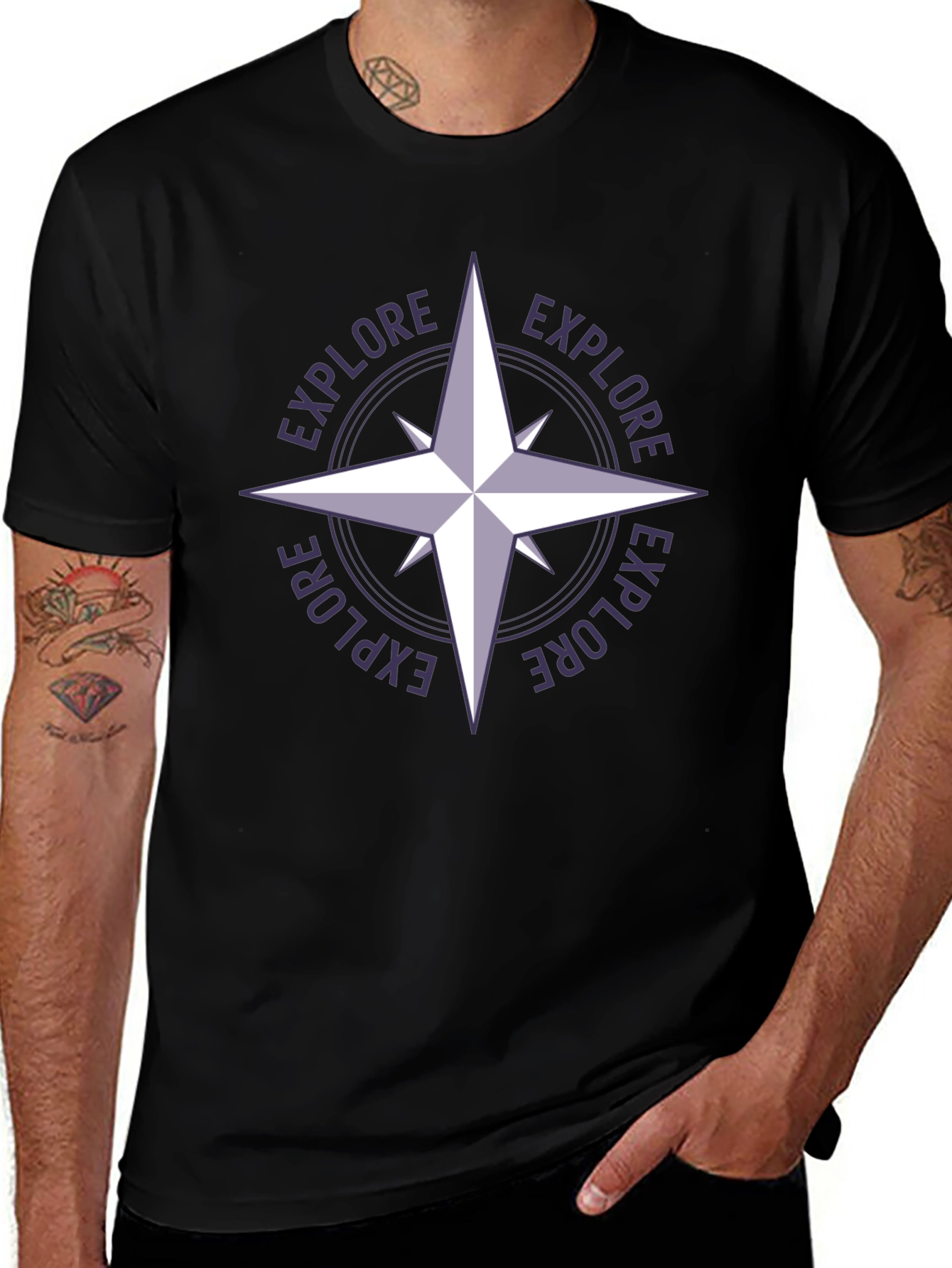 Explore Compass Graphic T-Shirt - Adventure Awaits!