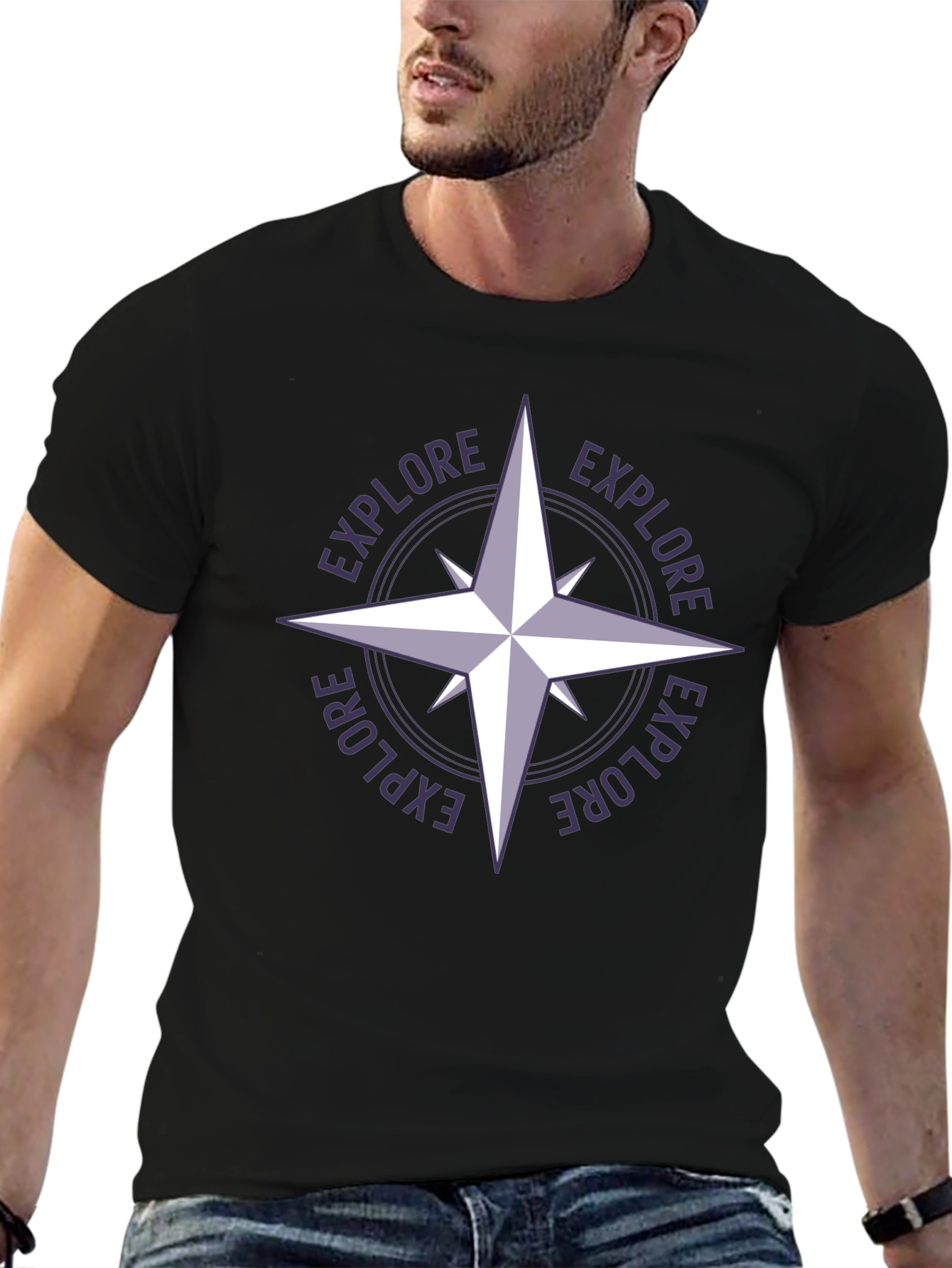Explore Compass Graphic T-Shirt - Adventure Awaits!