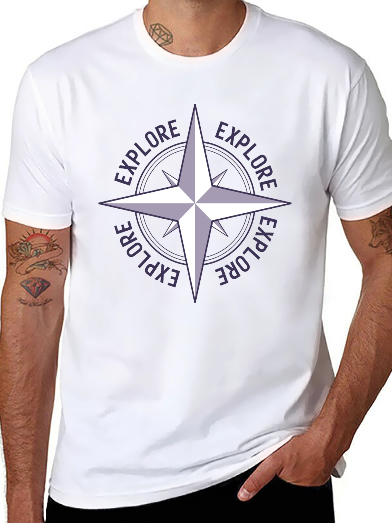 Explore Compass Graphic T-Shirt - Adventure Awaits!