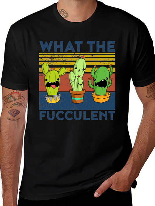 Funny Cactus Graphic Tee - What The Fucculent