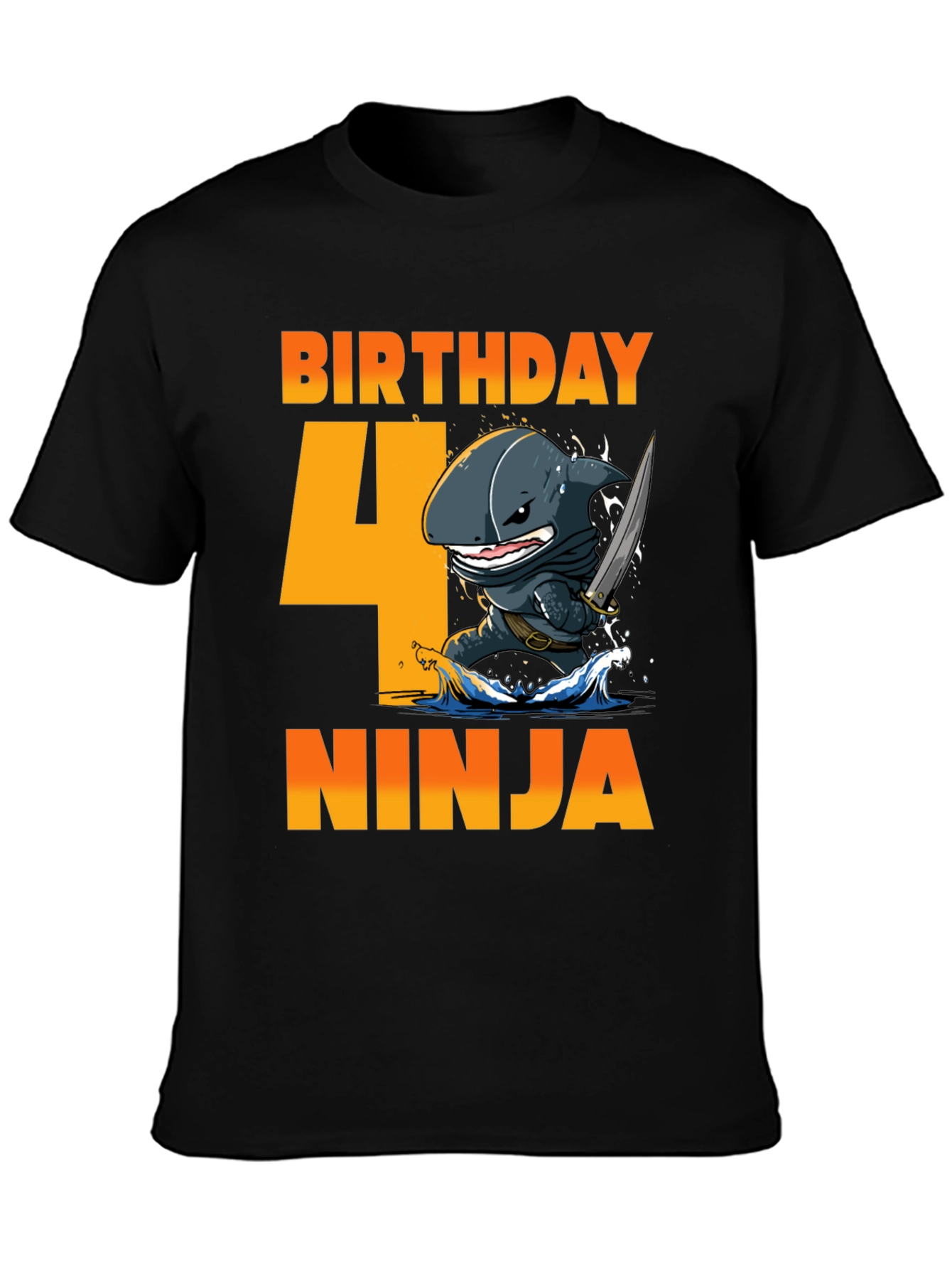 Birthday 4 Ninja Shark T-Shirt