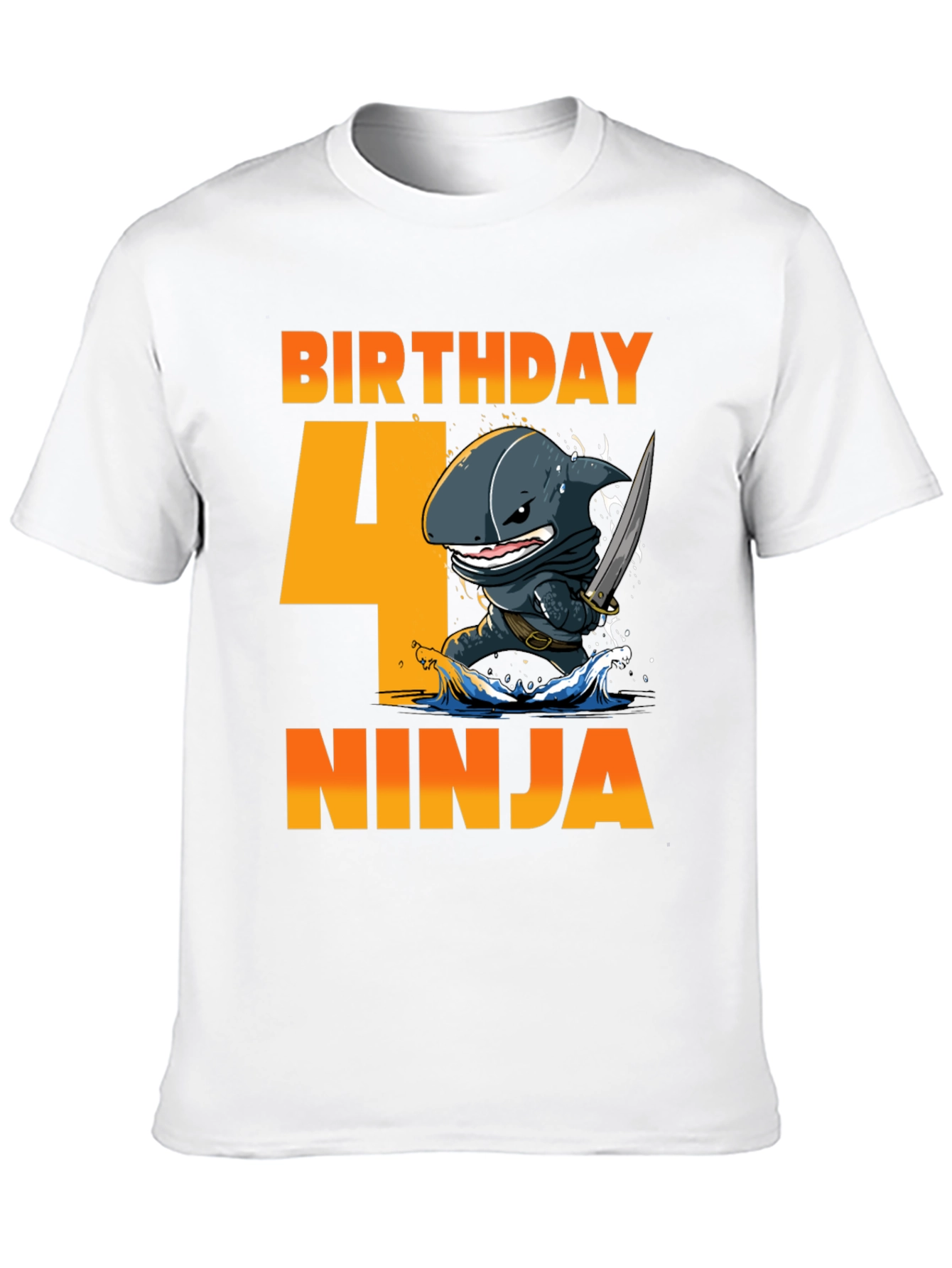 Birthday 4 Ninja Shark T-Shirt