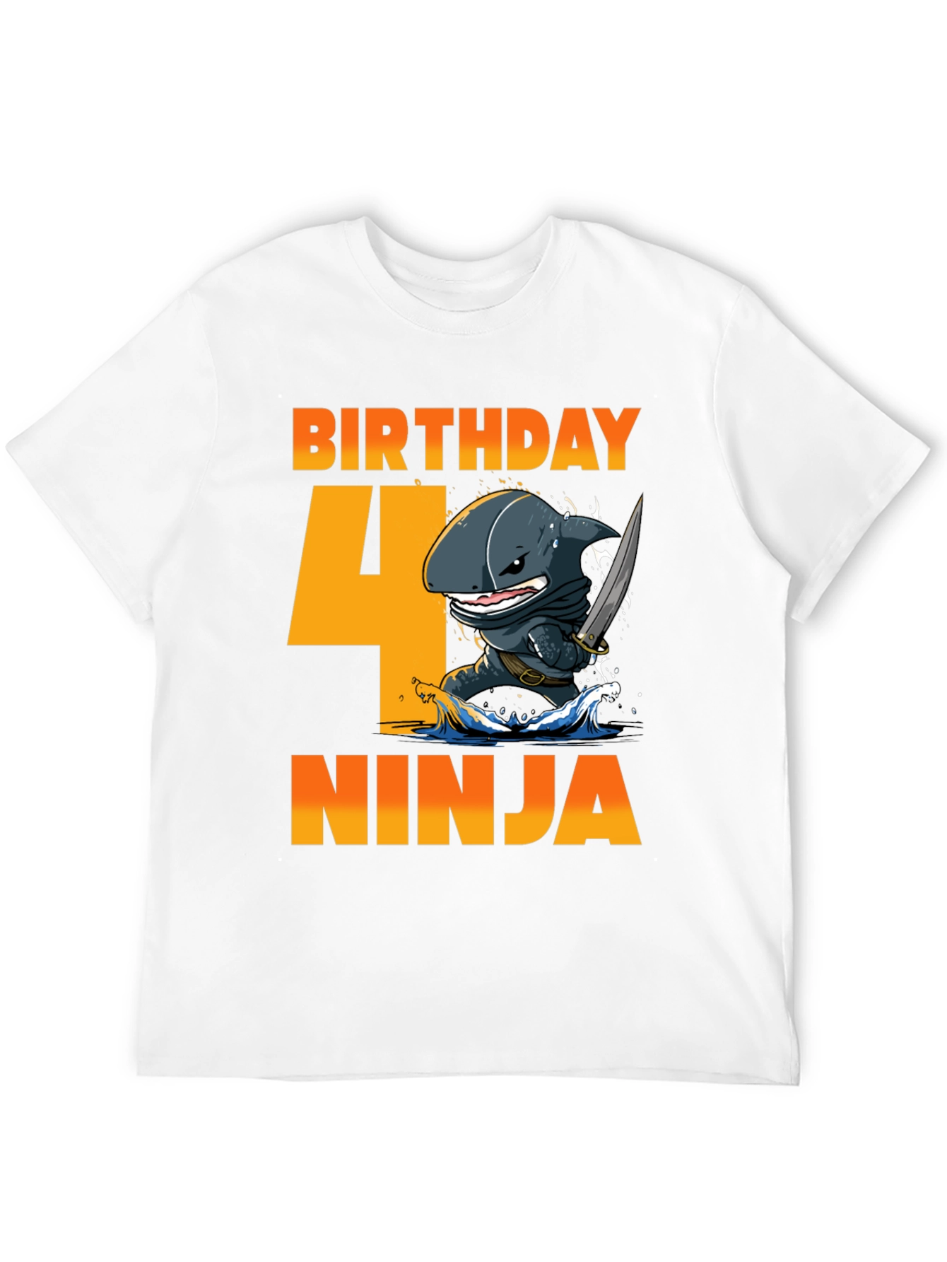 Birthday 4 Ninja Shark T-Shirt