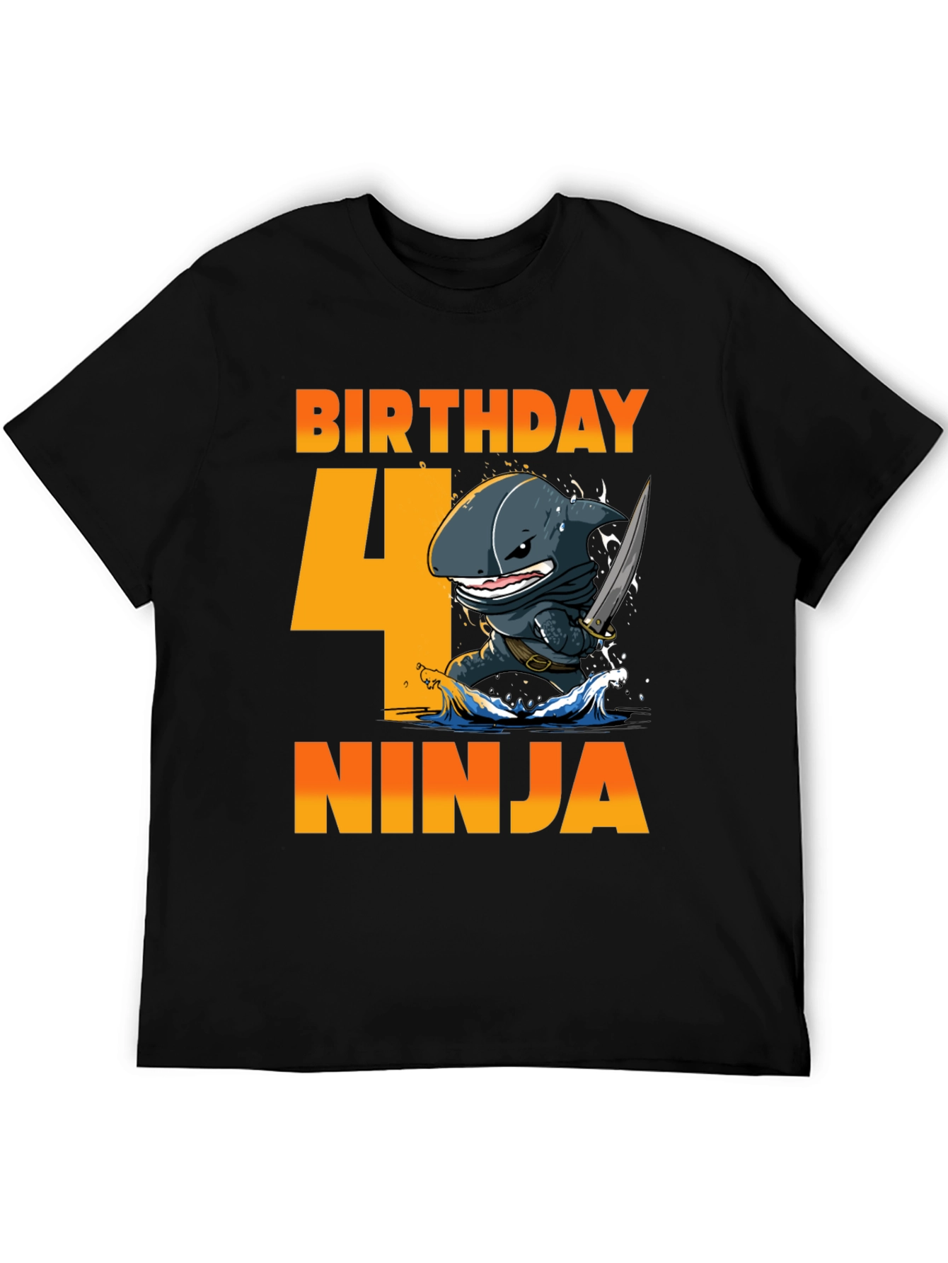 Birthday 4 Ninja Shark T-Shirt