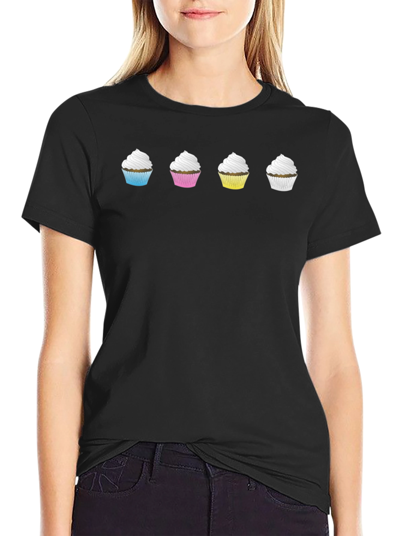 Cupcake Row Graphic T-Shirt