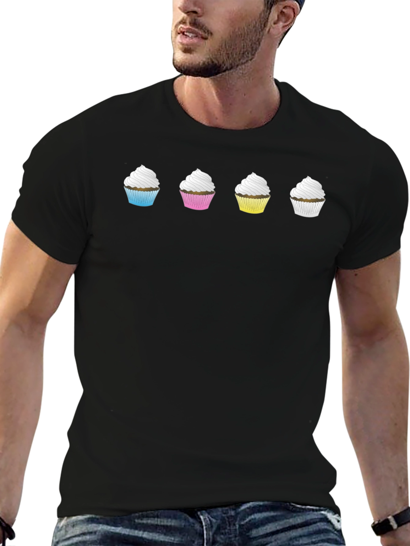 Cupcake Row Graphic T-Shirt