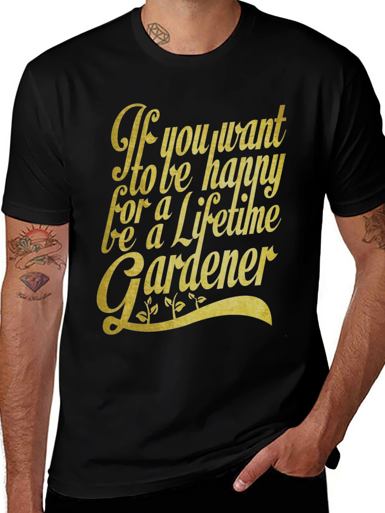 Happy Gardener Graphic T-Shirt - Lifetime Gardening