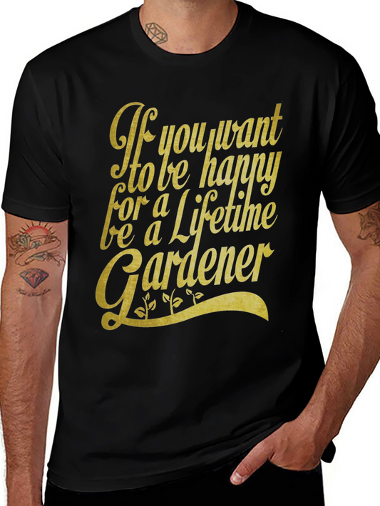 Happy Gardener Graphic T-Shirt - Lifetime Gardening