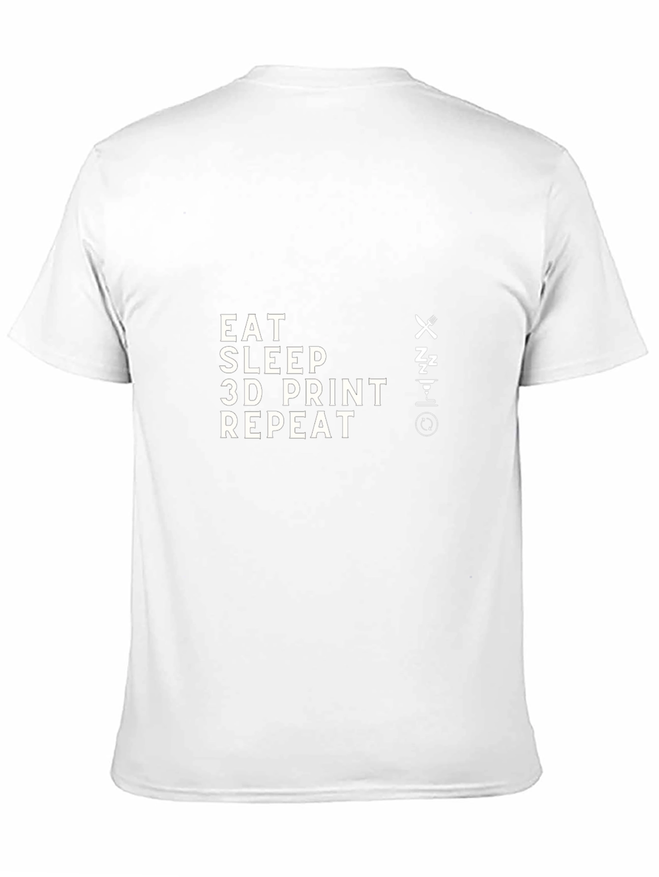 Eat Sleep 3D Print Repeat Black T-Shirt