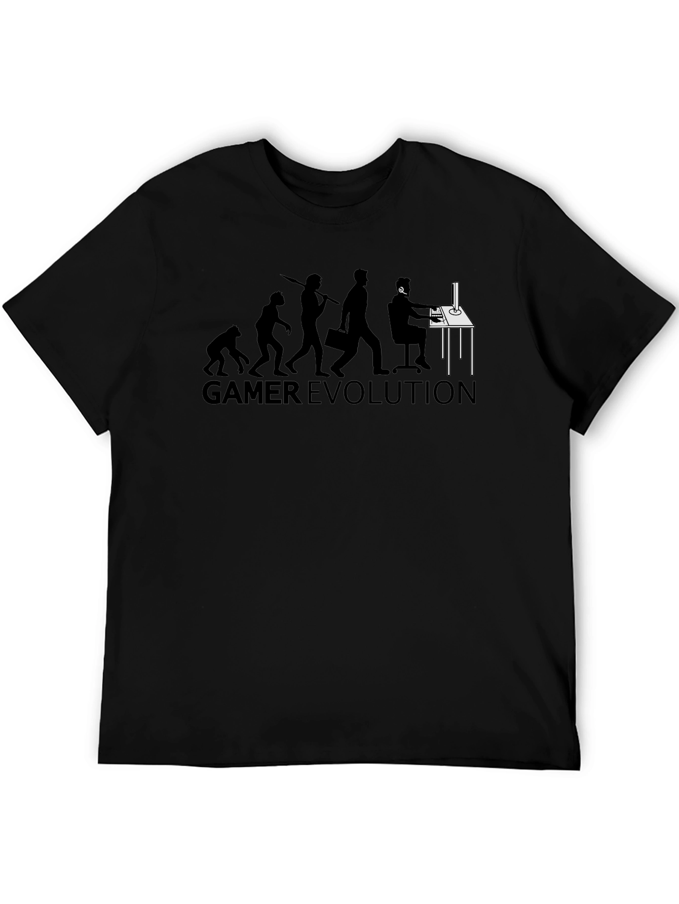 Gamer Evolution Black T-Shirt - Geeky Style