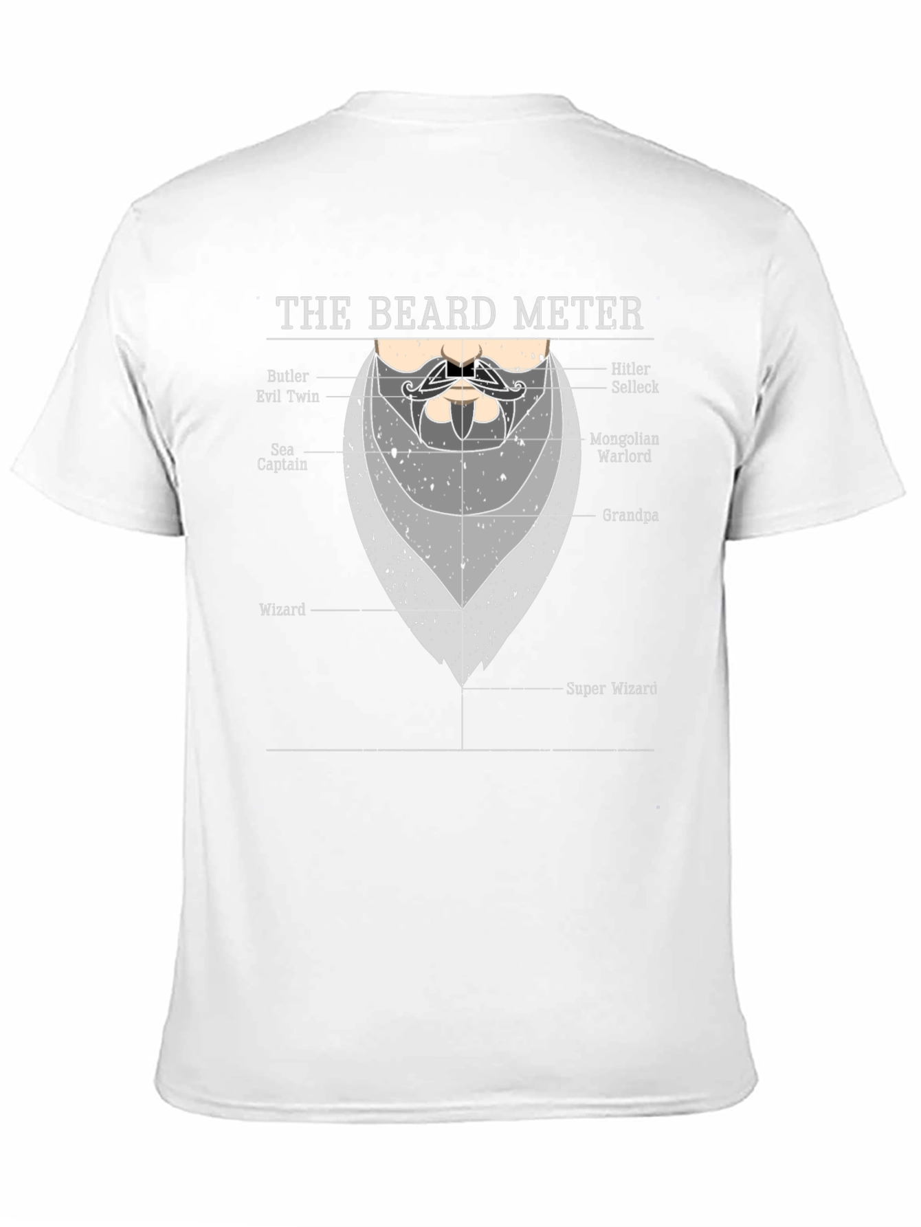 Beard Meter Graphic T-Shirt - Funny Beard Lover Tee
