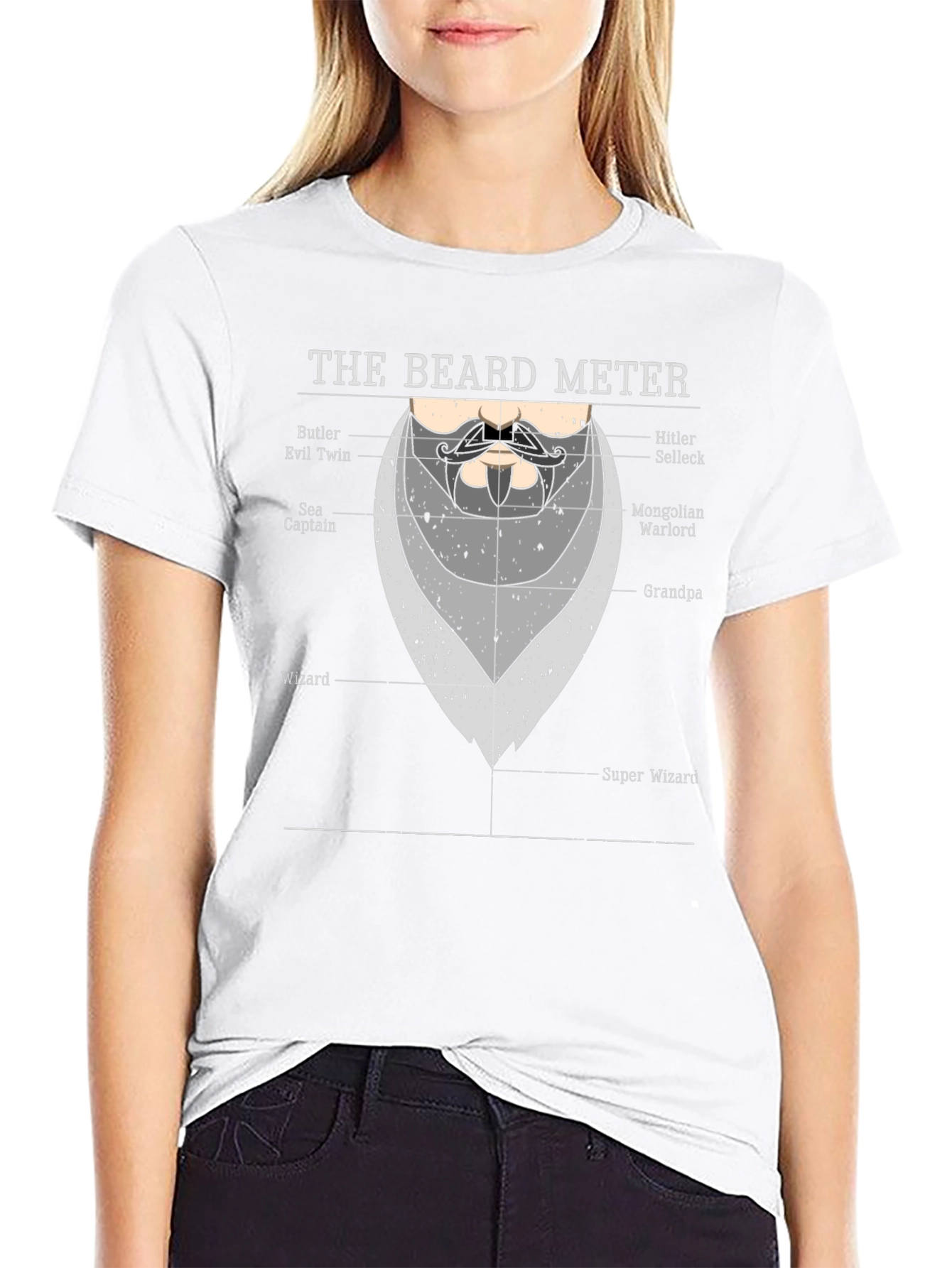 Beard Meter Graphic T-Shirt - Funny Beard Lover Tee