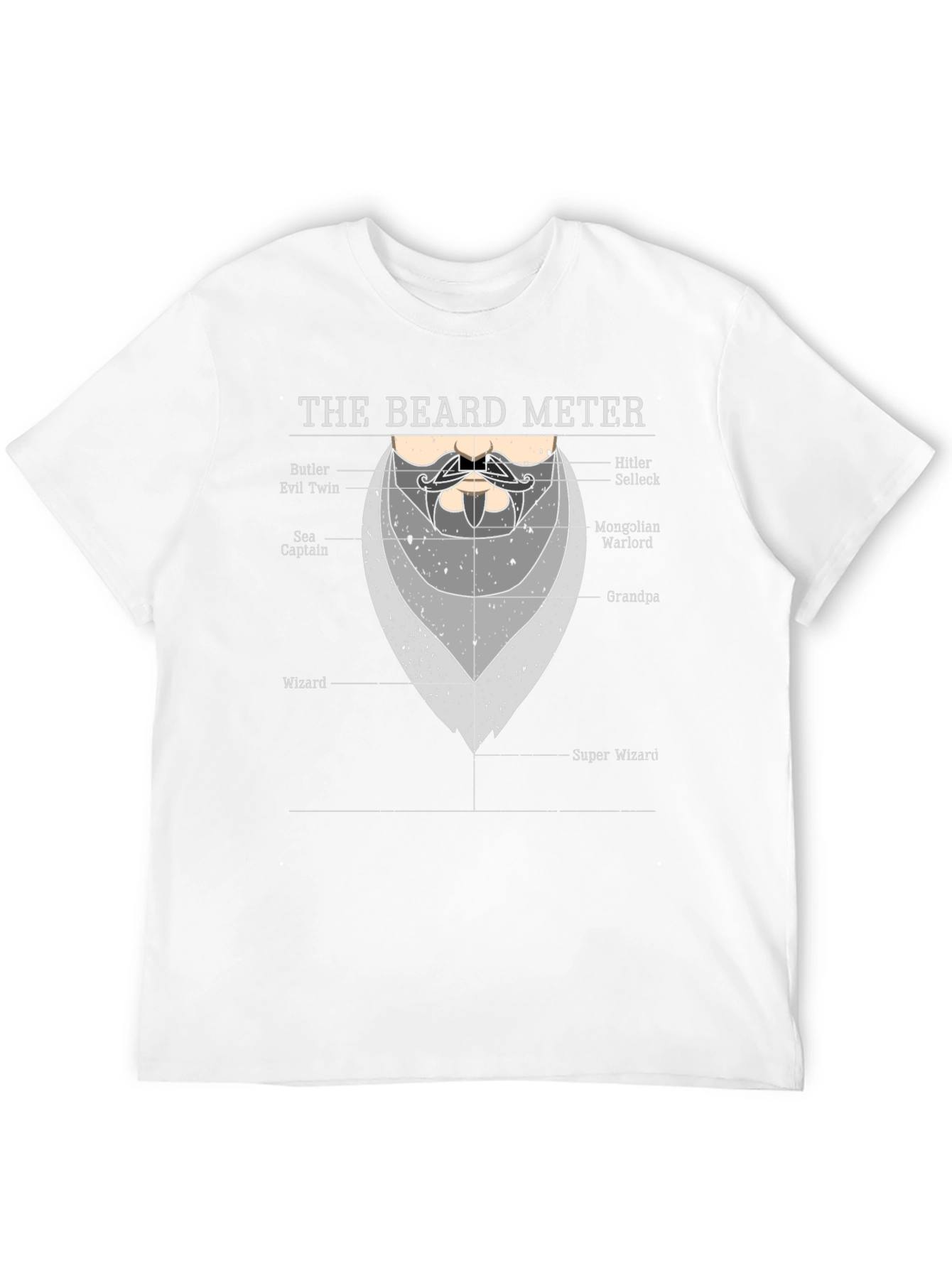 Beard Meter Graphic T-Shirt - Funny Beard Lover Tee