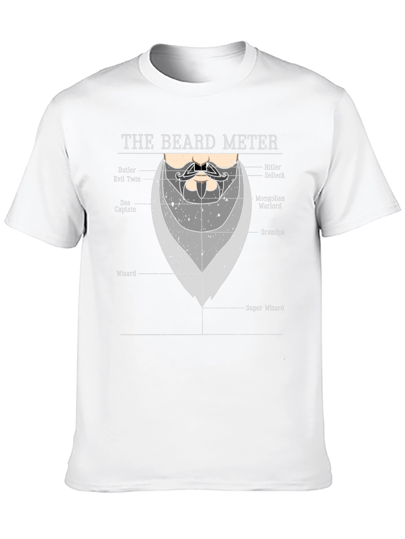 Beard Meter Graphic T-Shirt - Funny Beard Lover Tee