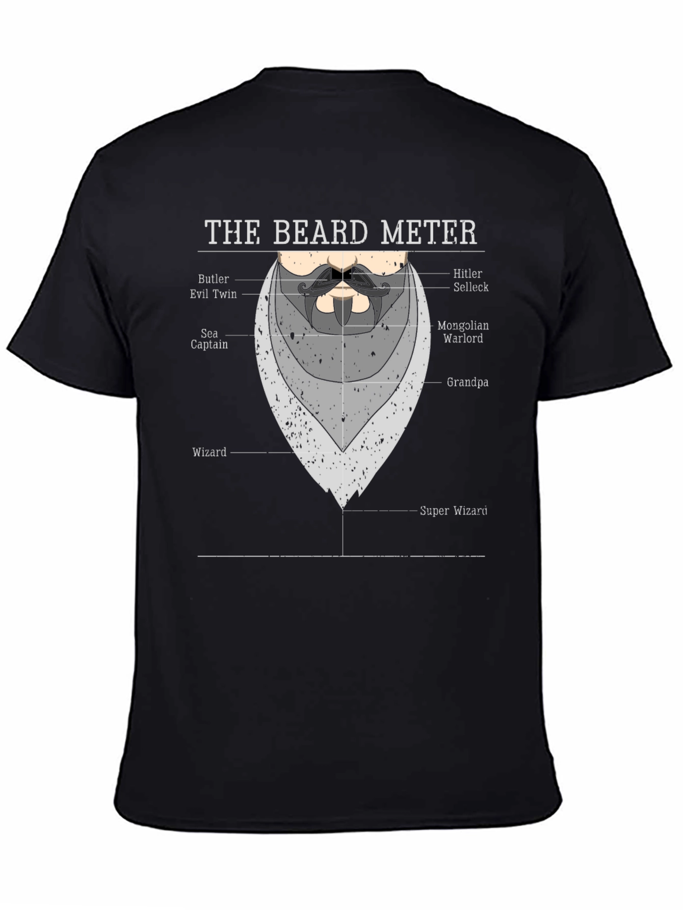 Beard Meter Graphic T-Shirt - Funny Beard Lover Tee
