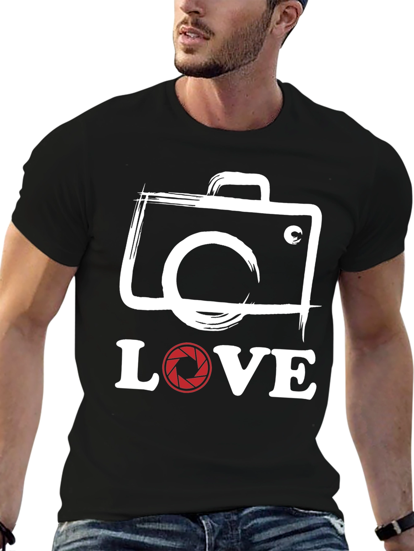 Photographer LOVE T-Shirt - Camera Shutter Design
