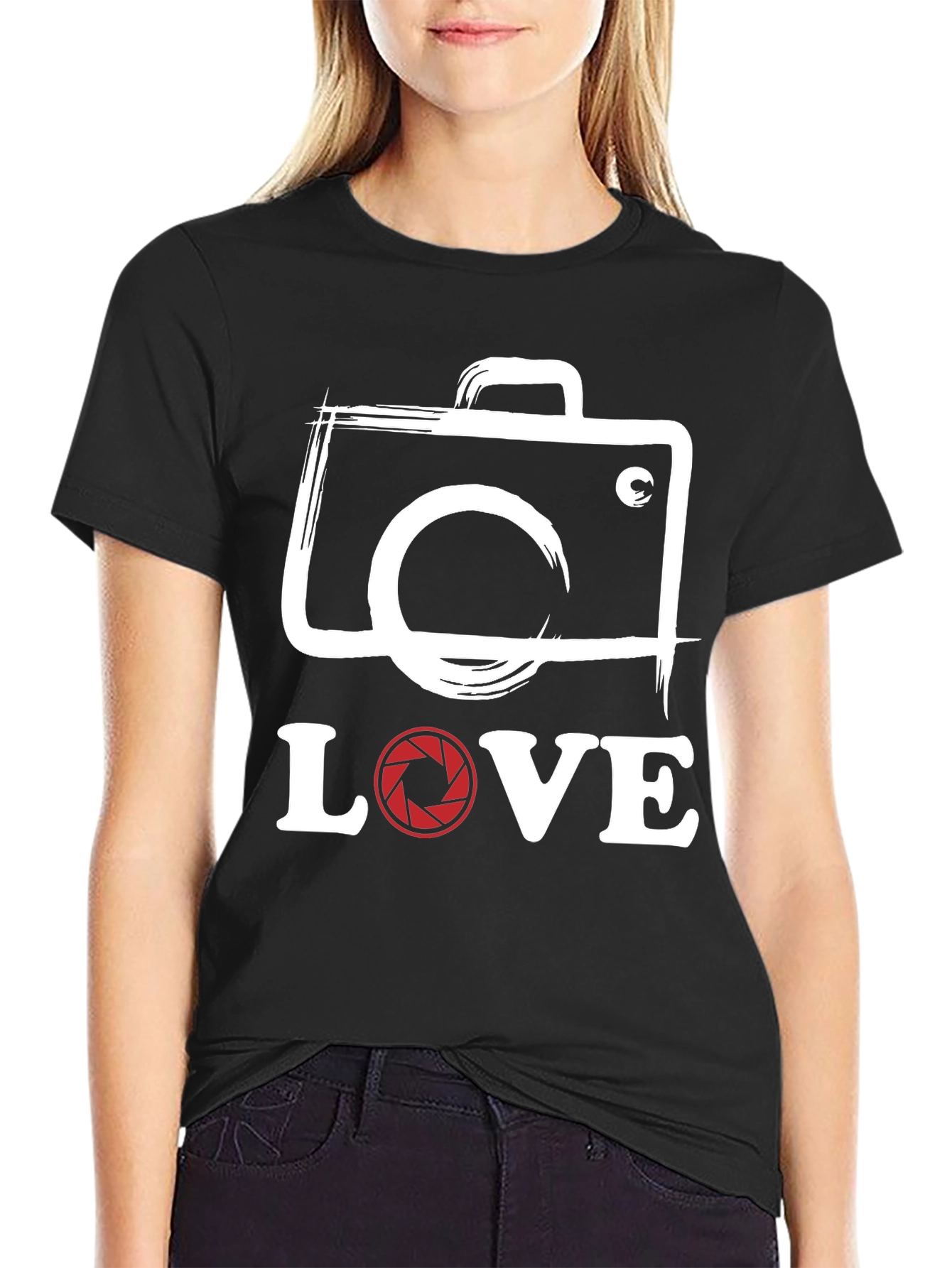 Photographer LOVE T-Shirt - Camera Shutter Design