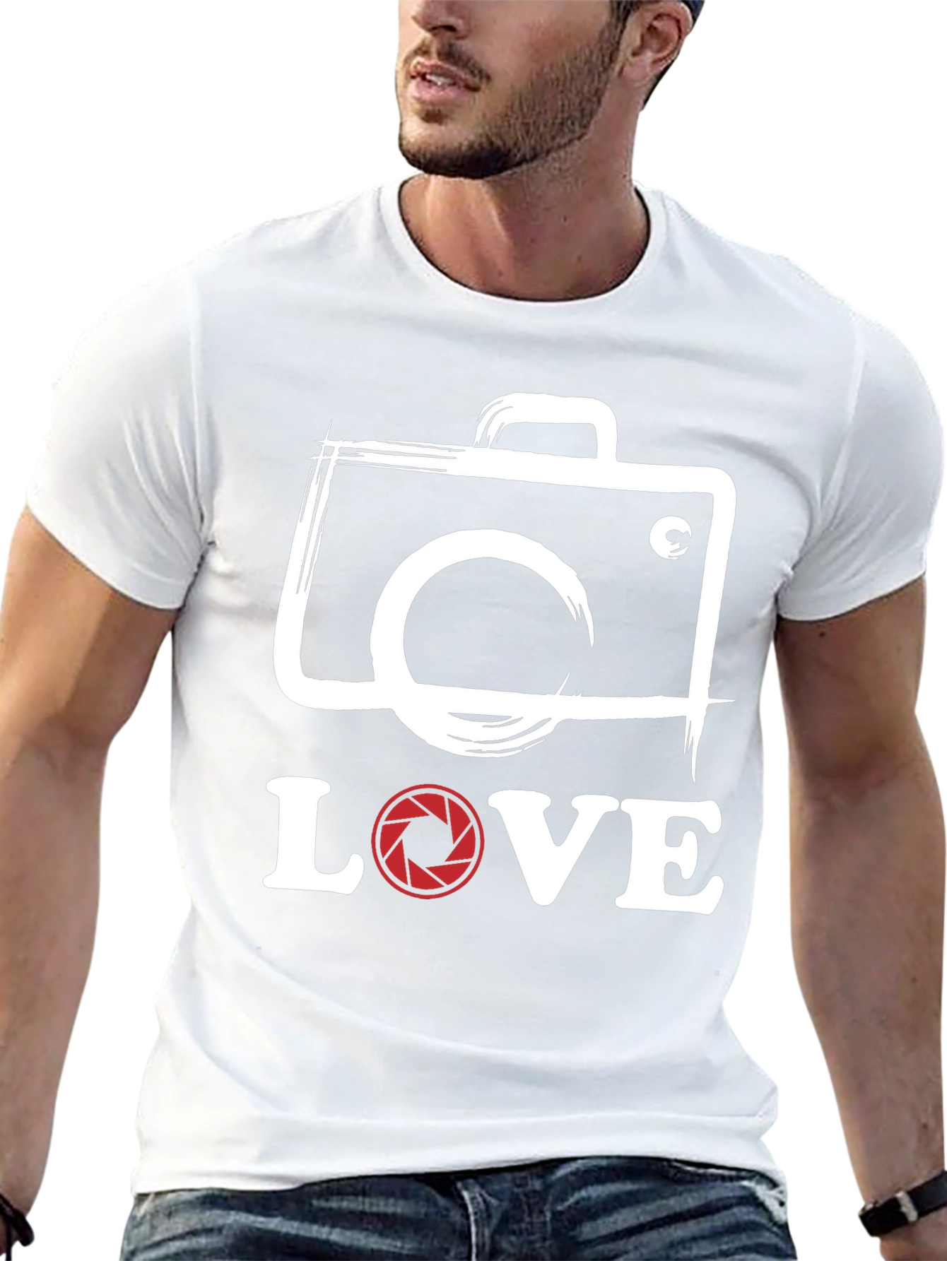 Photographer LOVE T-Shirt - Camera Shutter Design