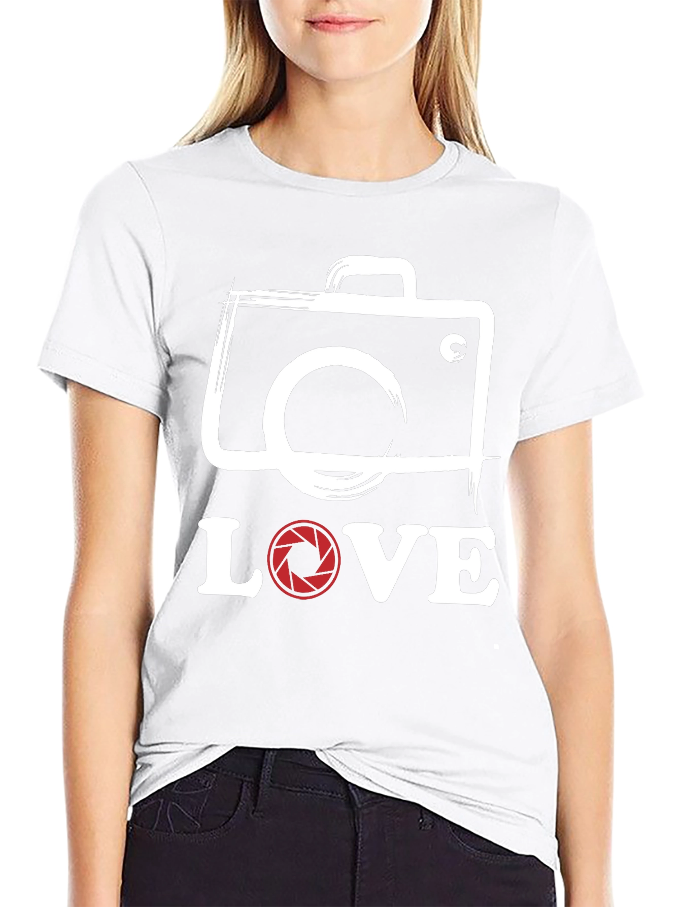 Photographer LOVE T-Shirt - Camera Shutter Design