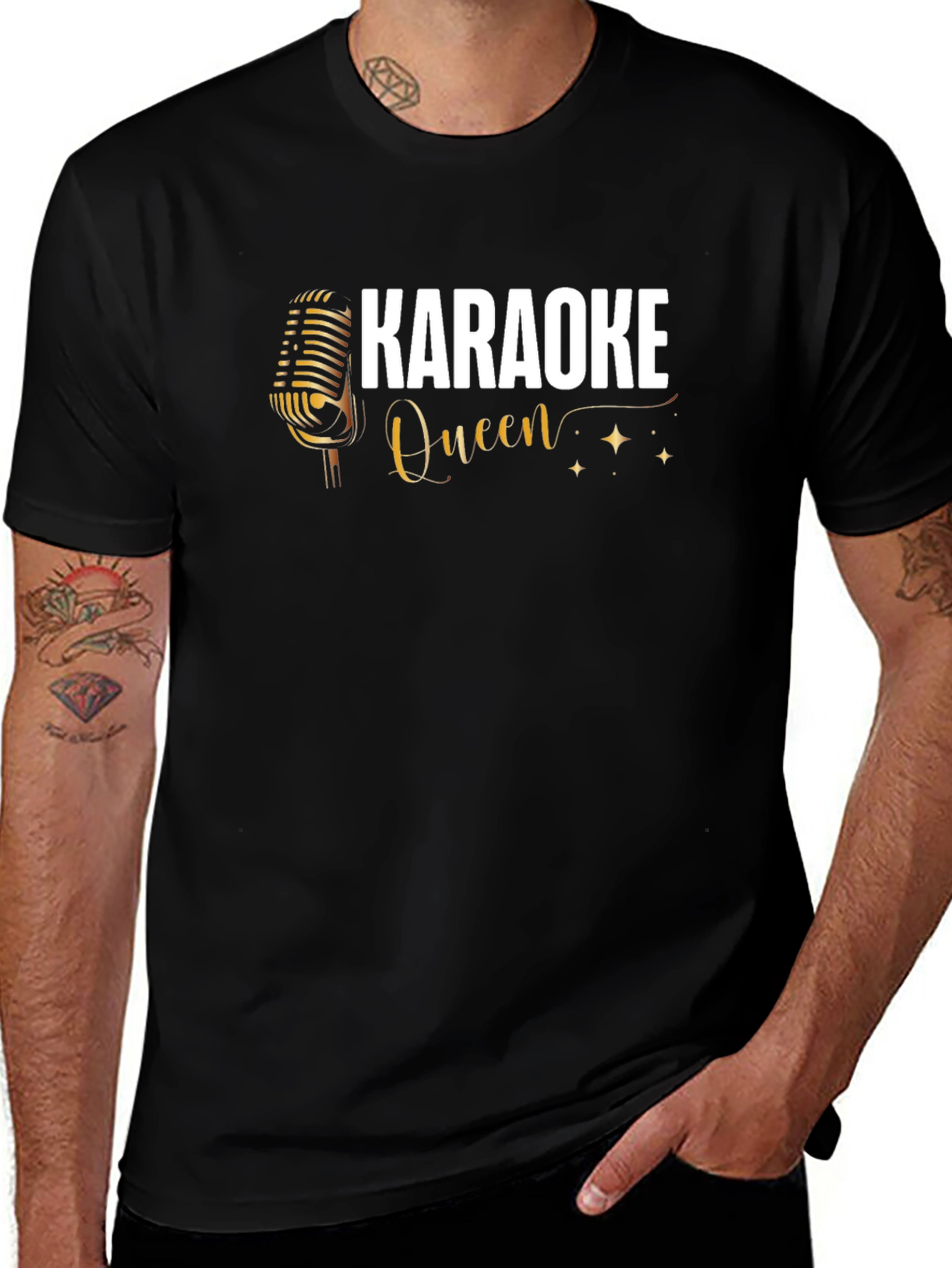 Karaoke Queen Black T-Shirt