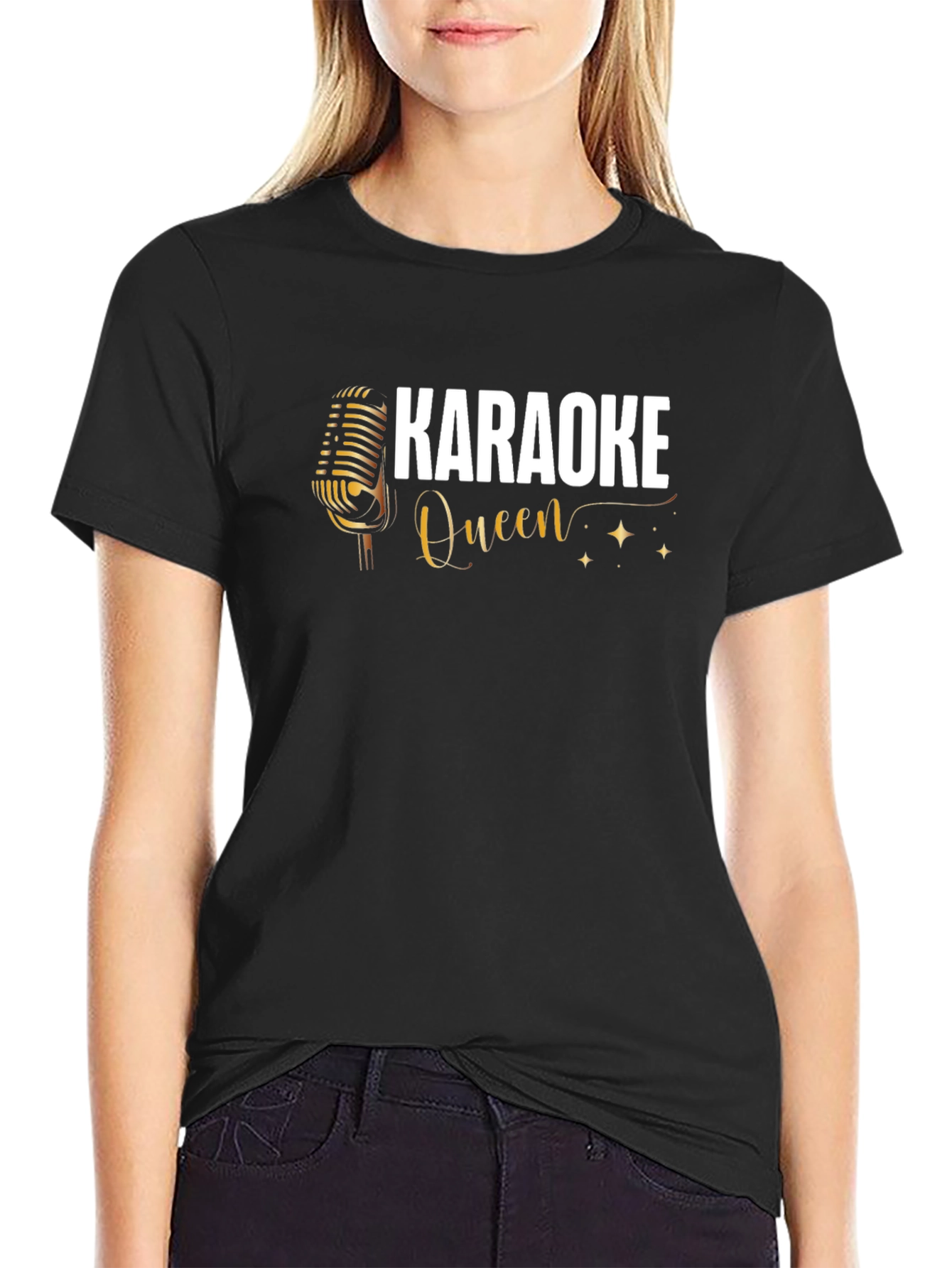 Karaoke Queen Black T-Shirt